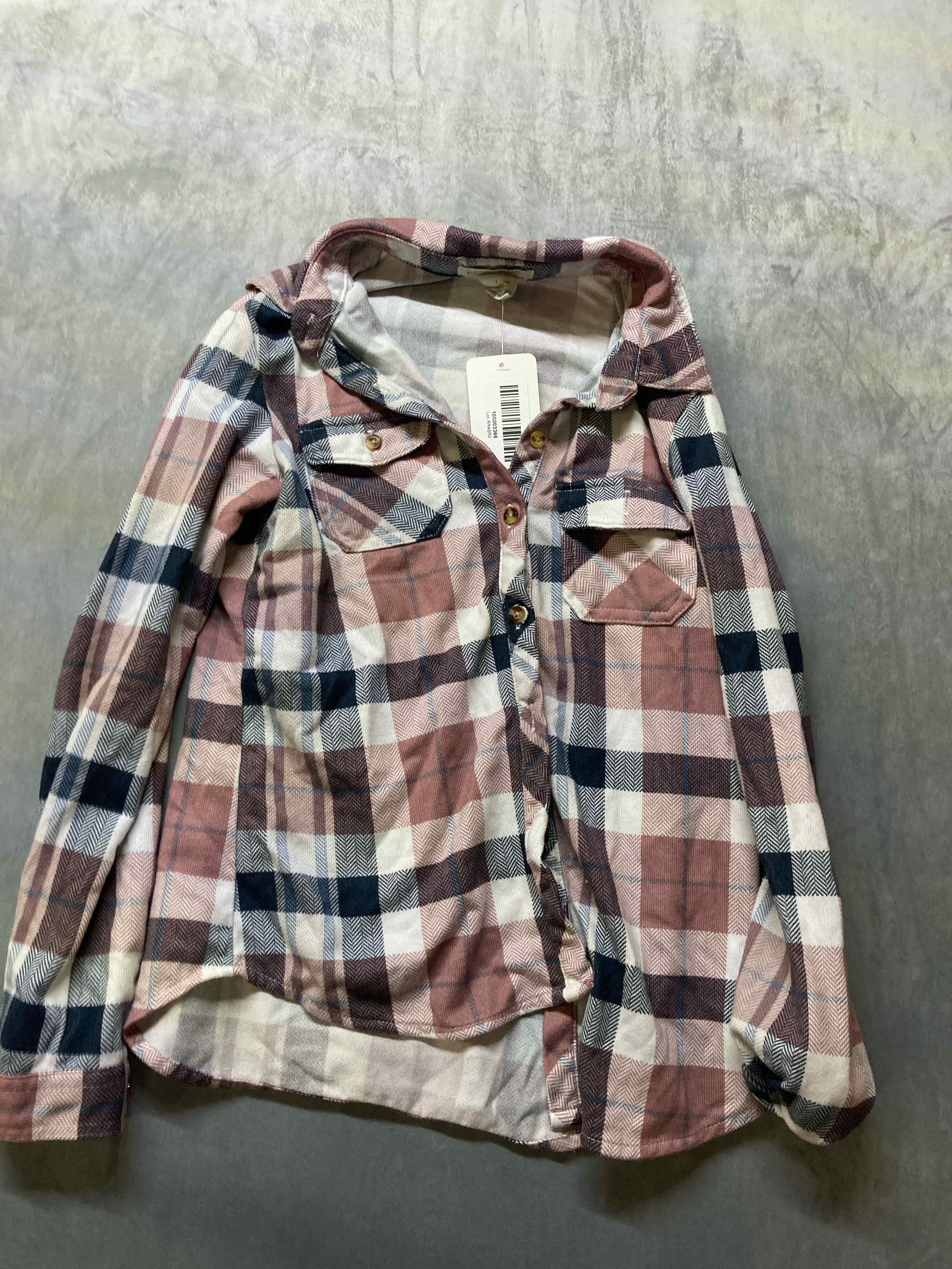 Plaid Button-Up Shirt
