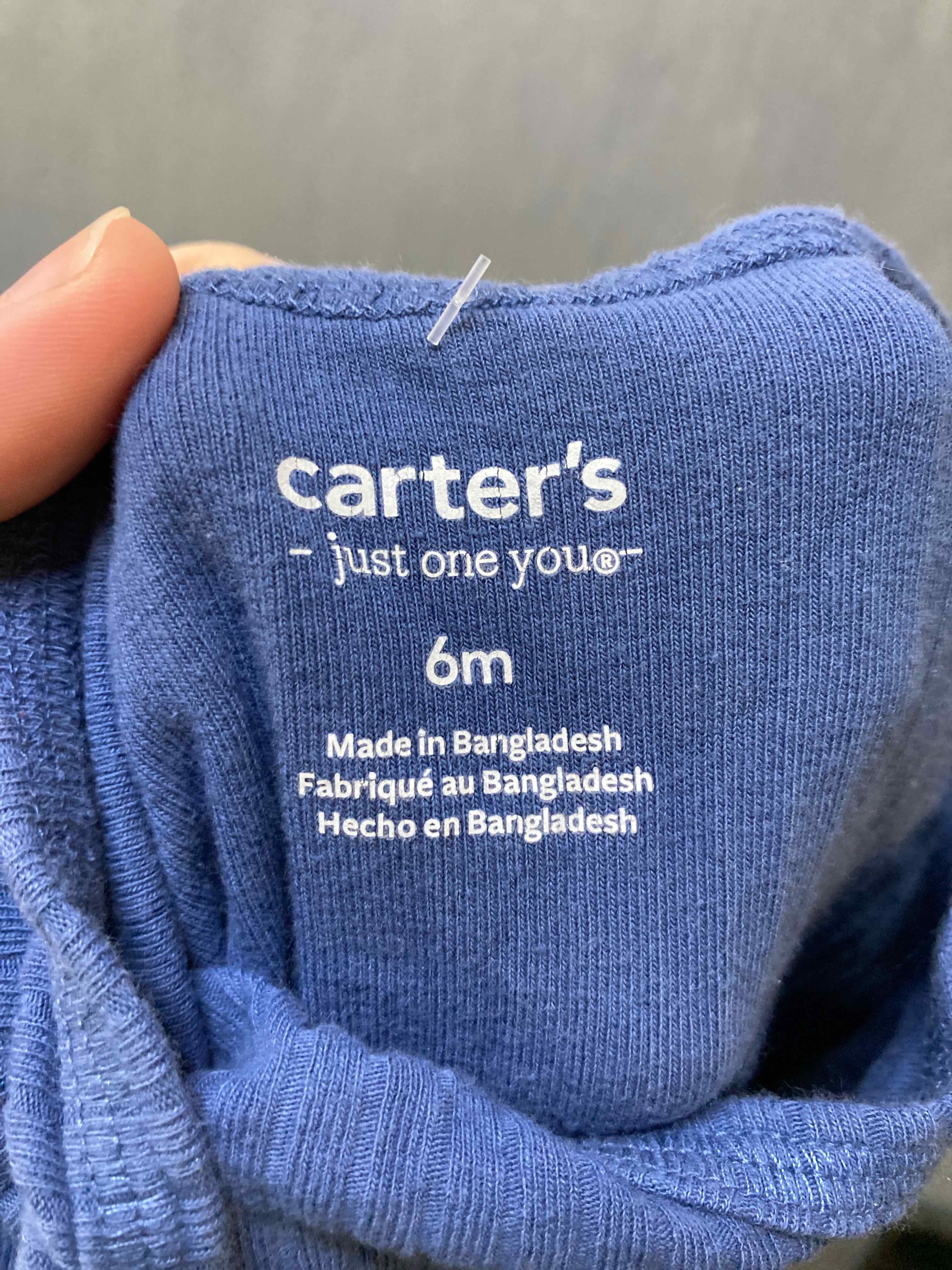 Carter's Blue Cotton Blend onesie size 6M