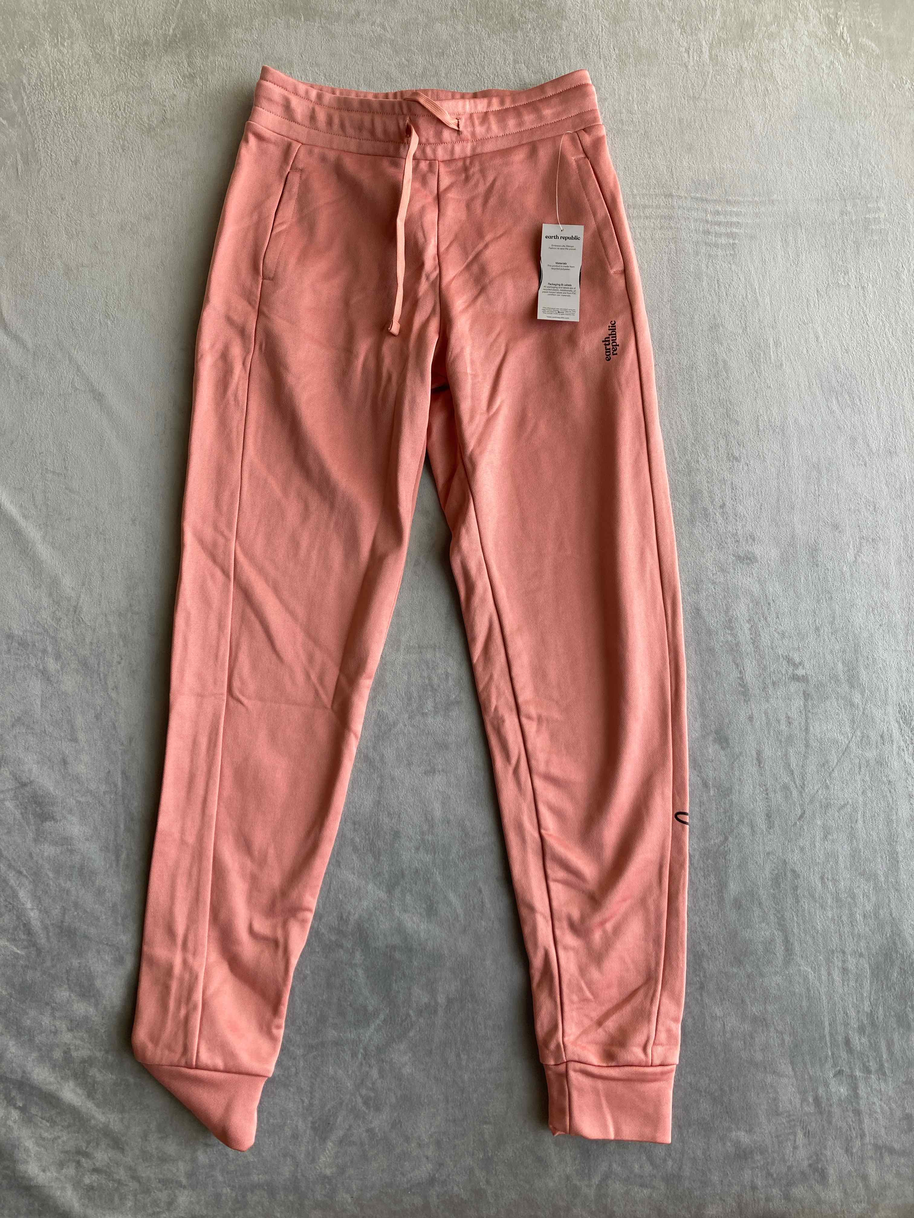 Earth Republic Pink Cotton Blend Joggers Extra Small