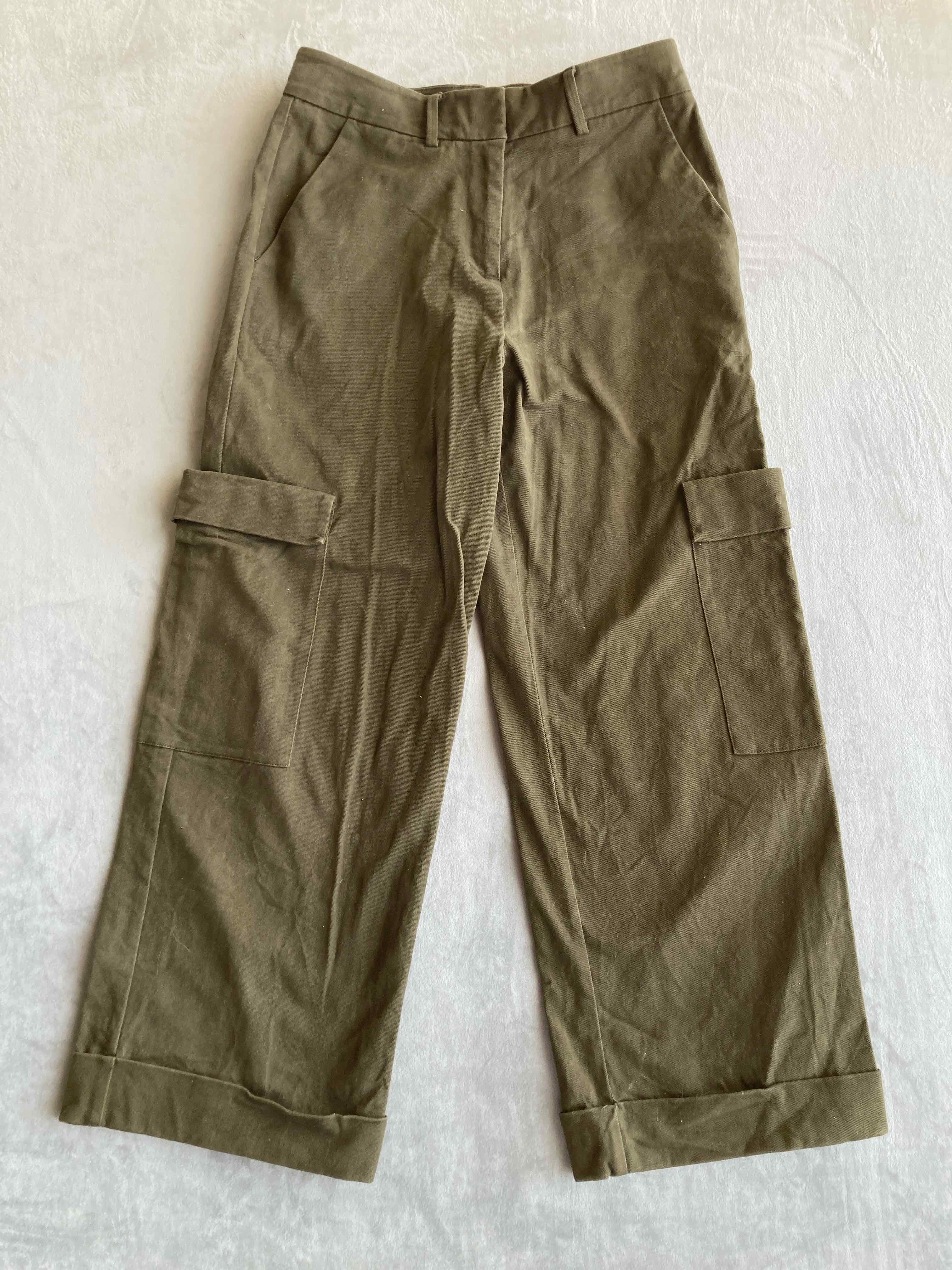 H&M Olive Green Cotton Blend Cargo Pants 6