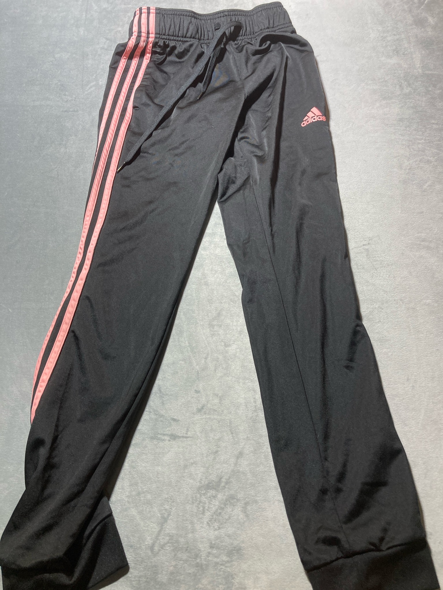 adidas Black and pink striped pants size XS