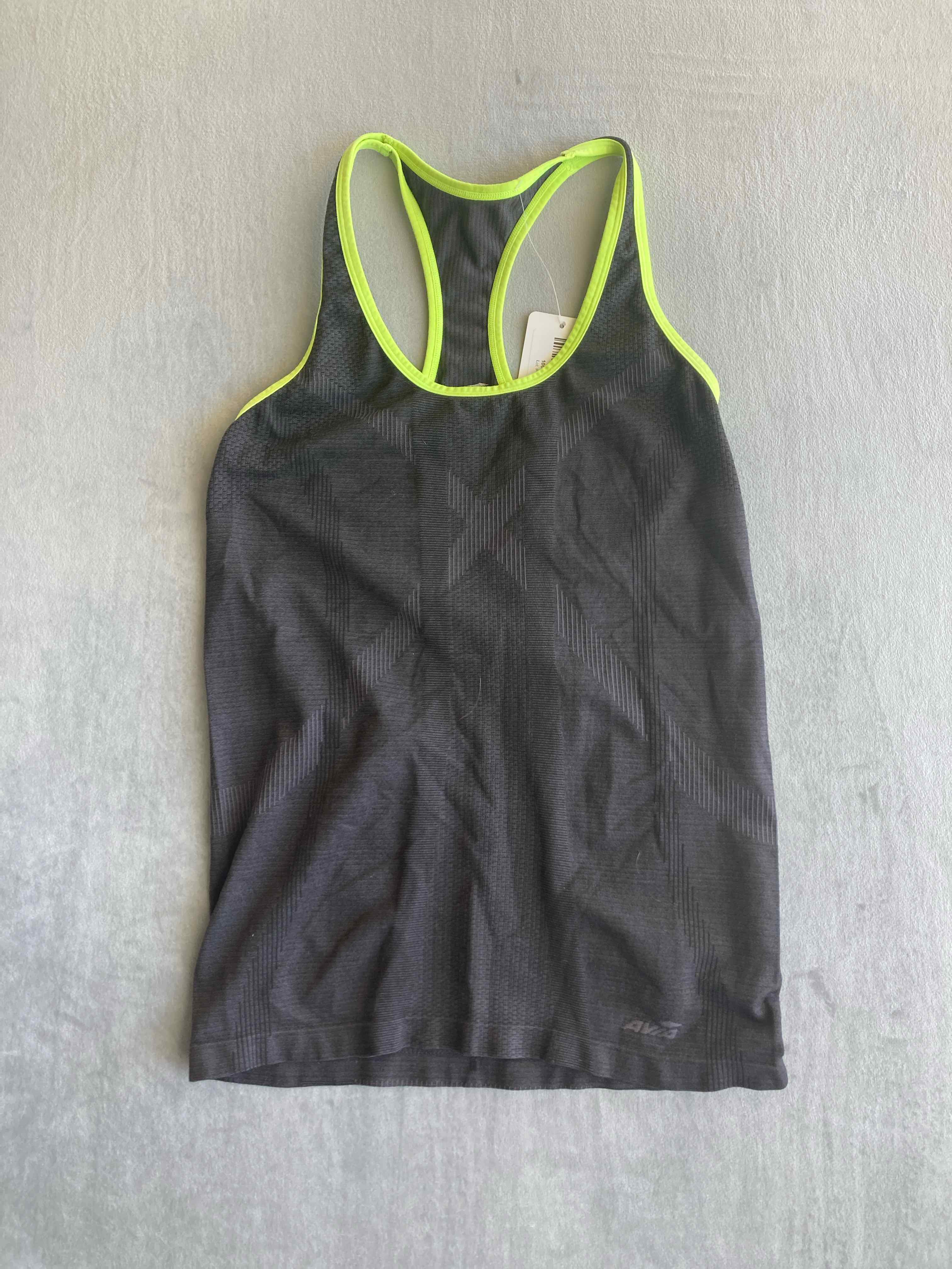 Ava Gray Green Polyester Blend Tank Top Small