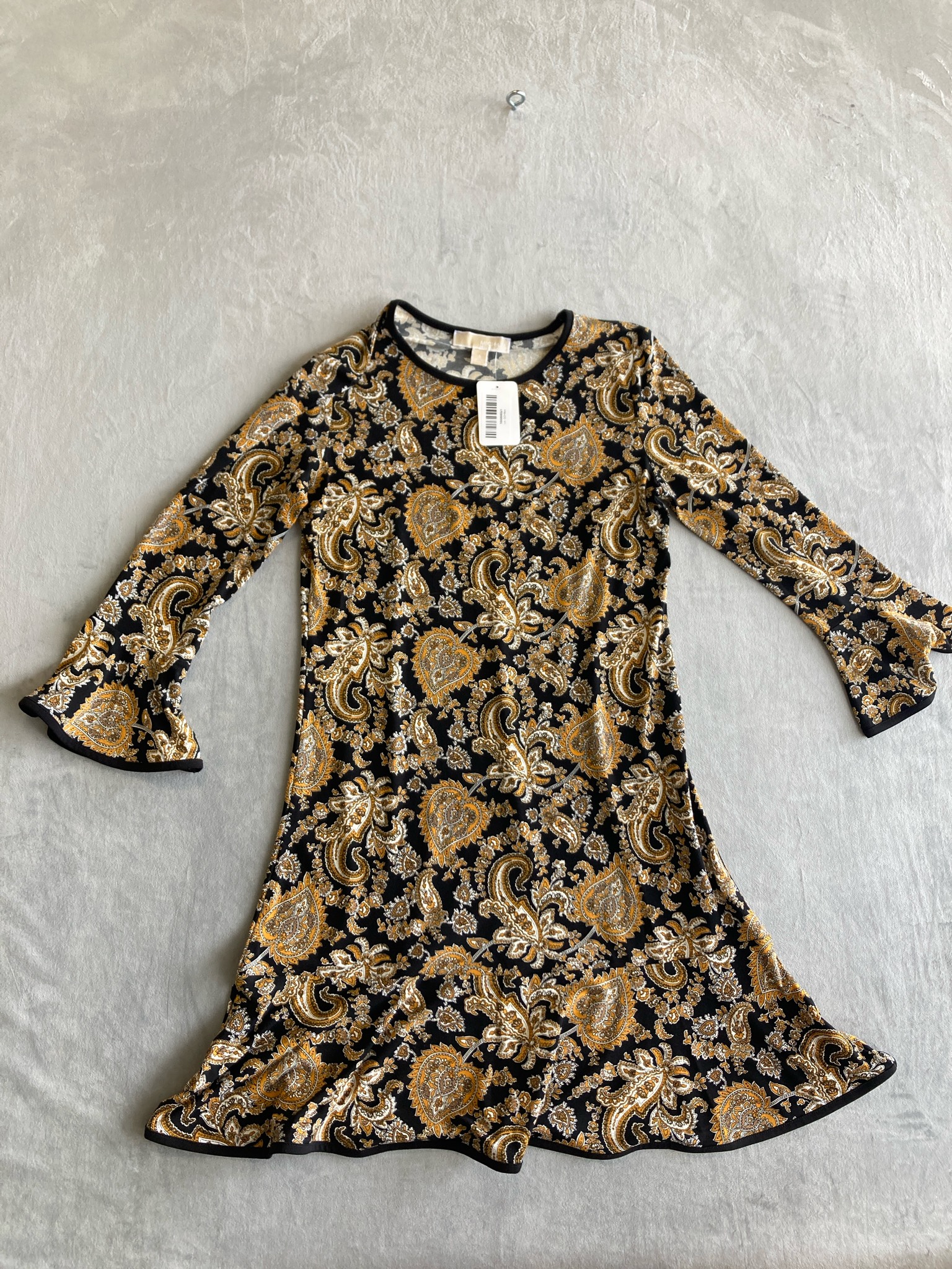 MICHAEL Michael Kors Black Paisley Knit Dress Size S