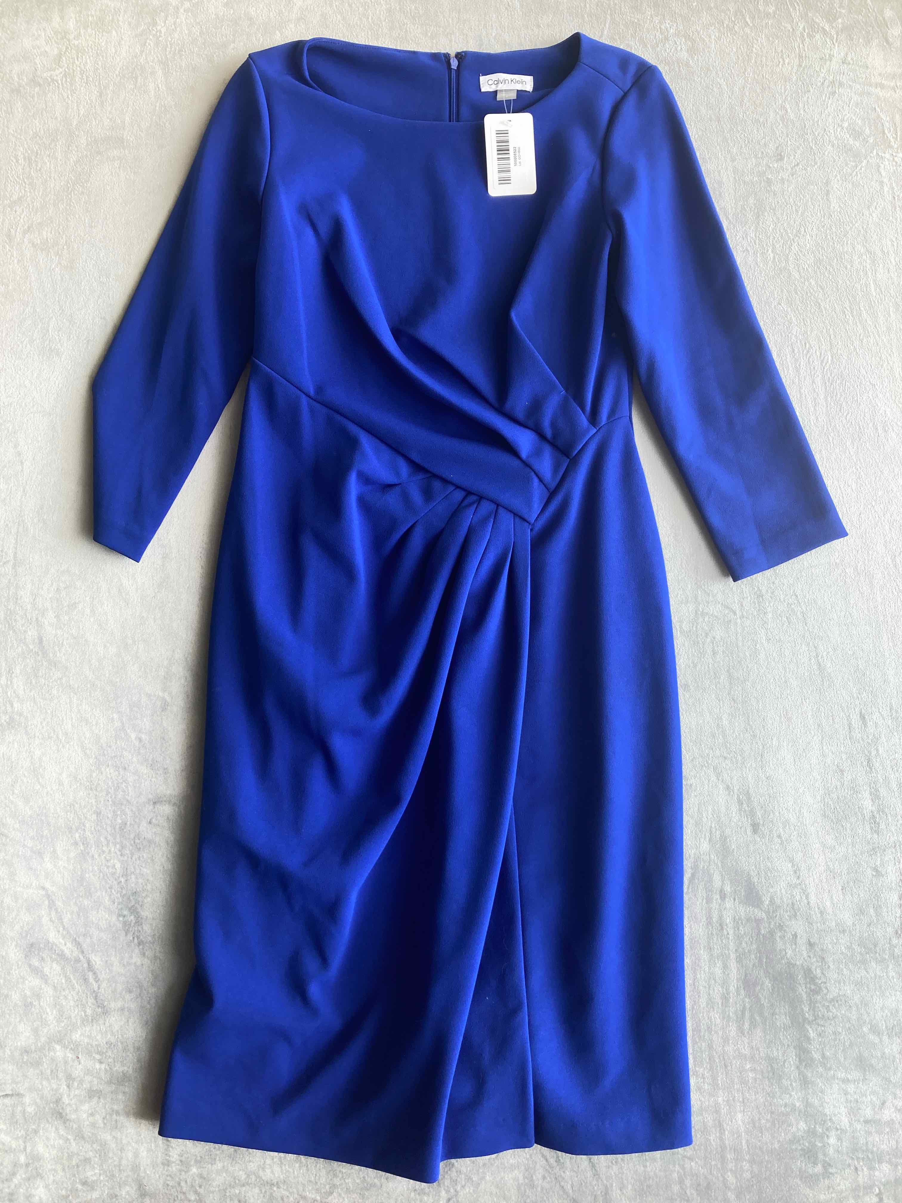 Calvin Klein Blue Polyester Blend Dress 4