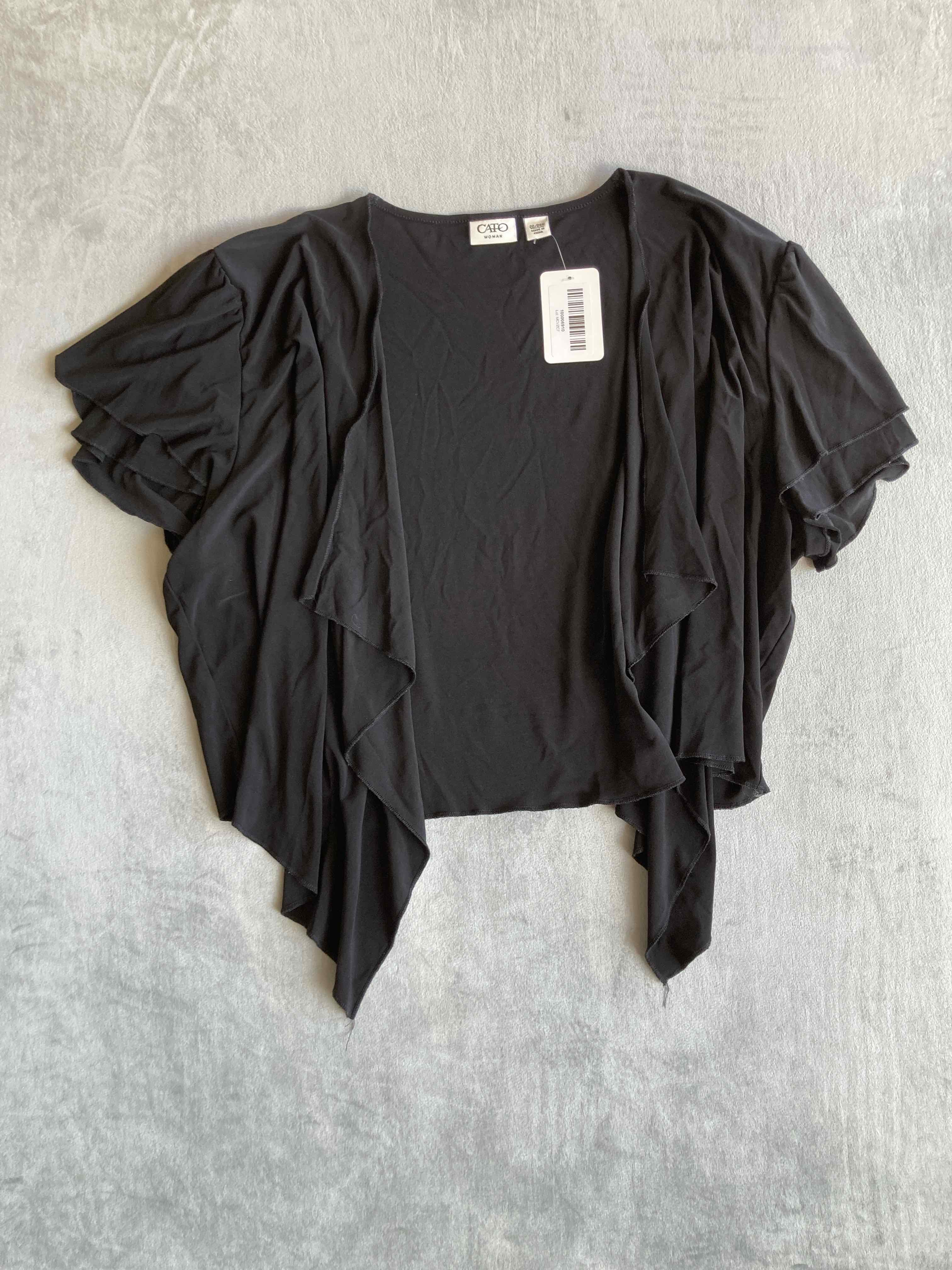 Cato Black Spandex Blend Kimono 22/24W