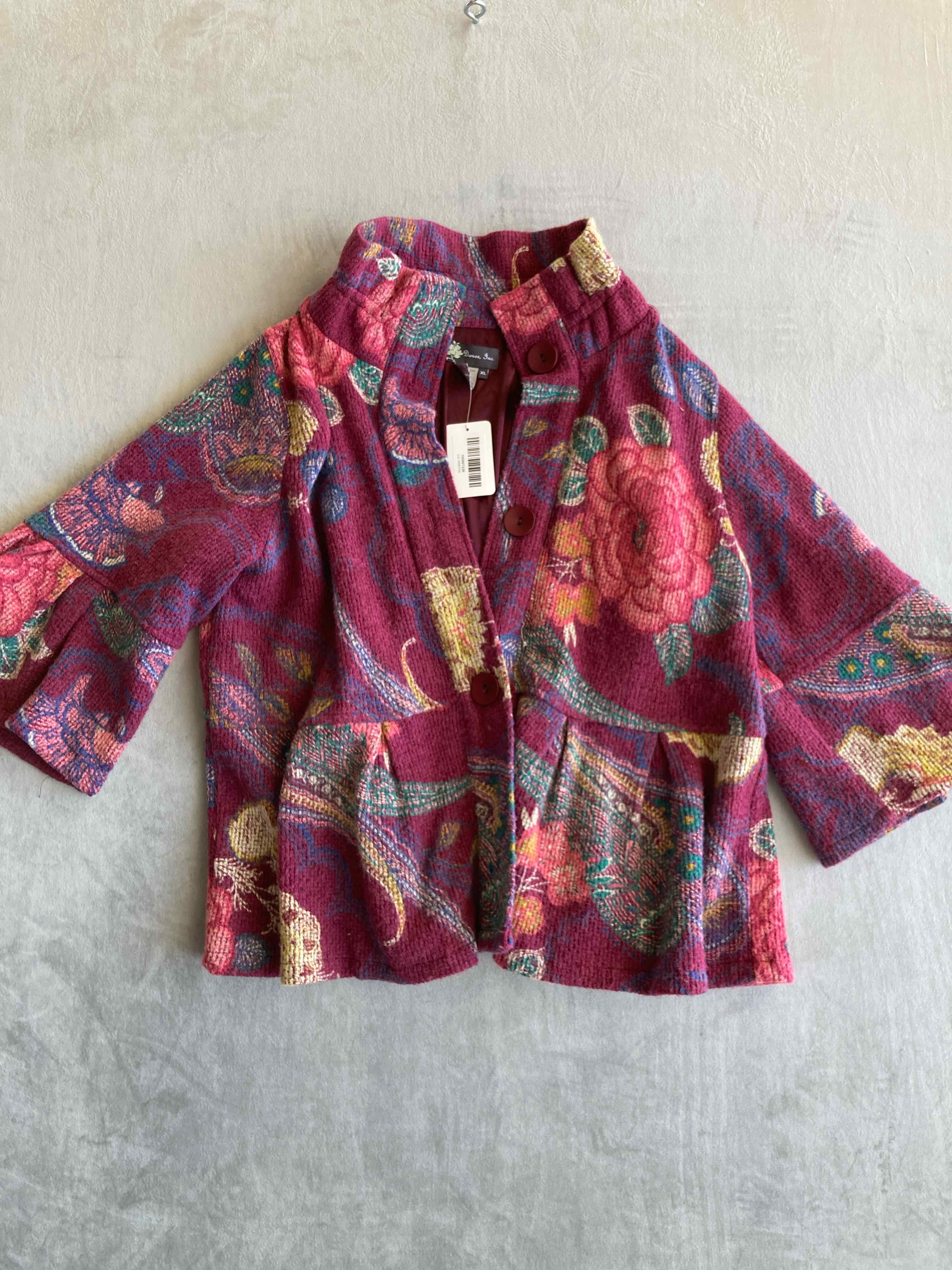 Damee Inc Multi Color Polyester Rayon Blouse XL