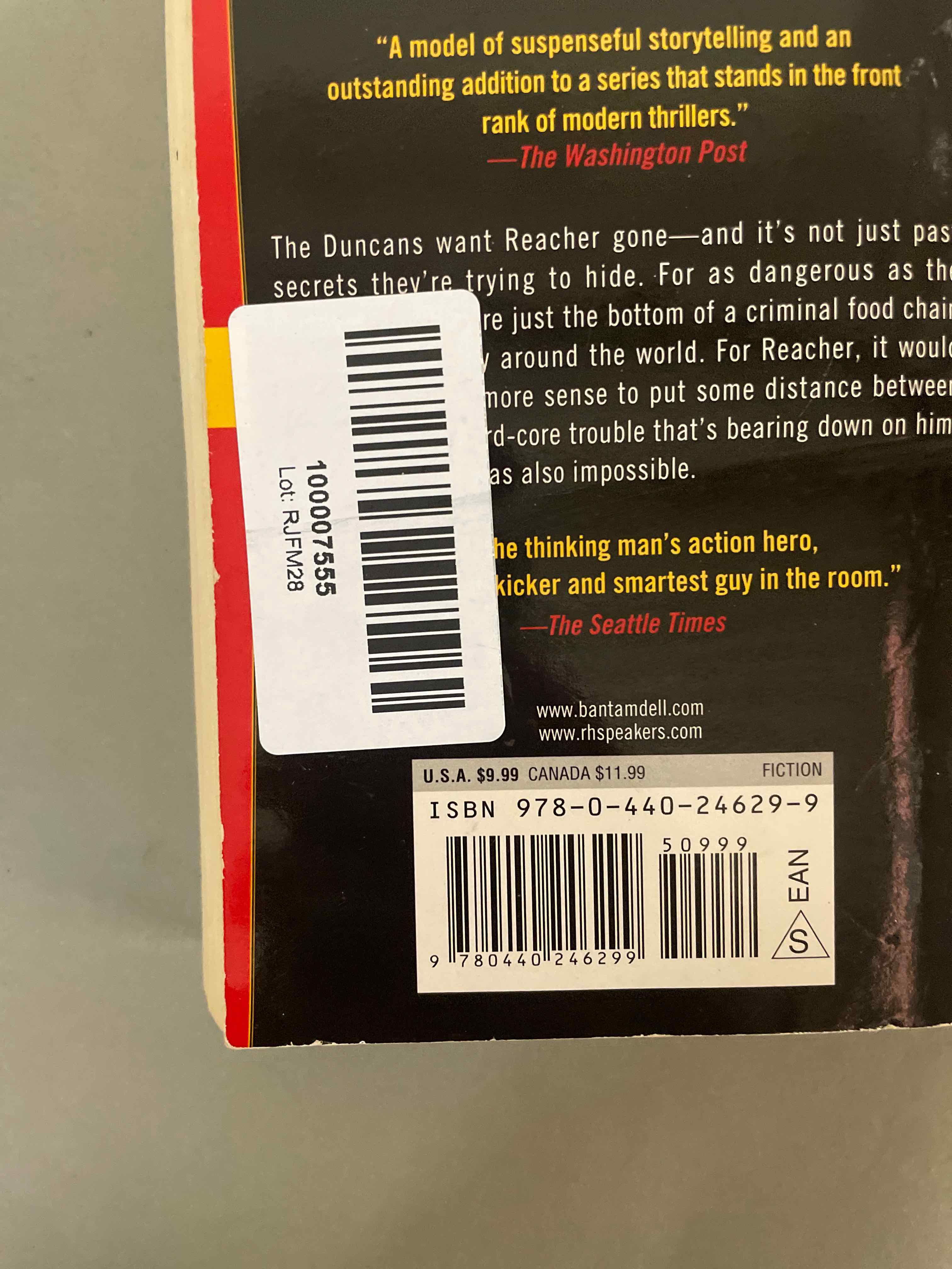 Lee Child Worth Dying For Paperback