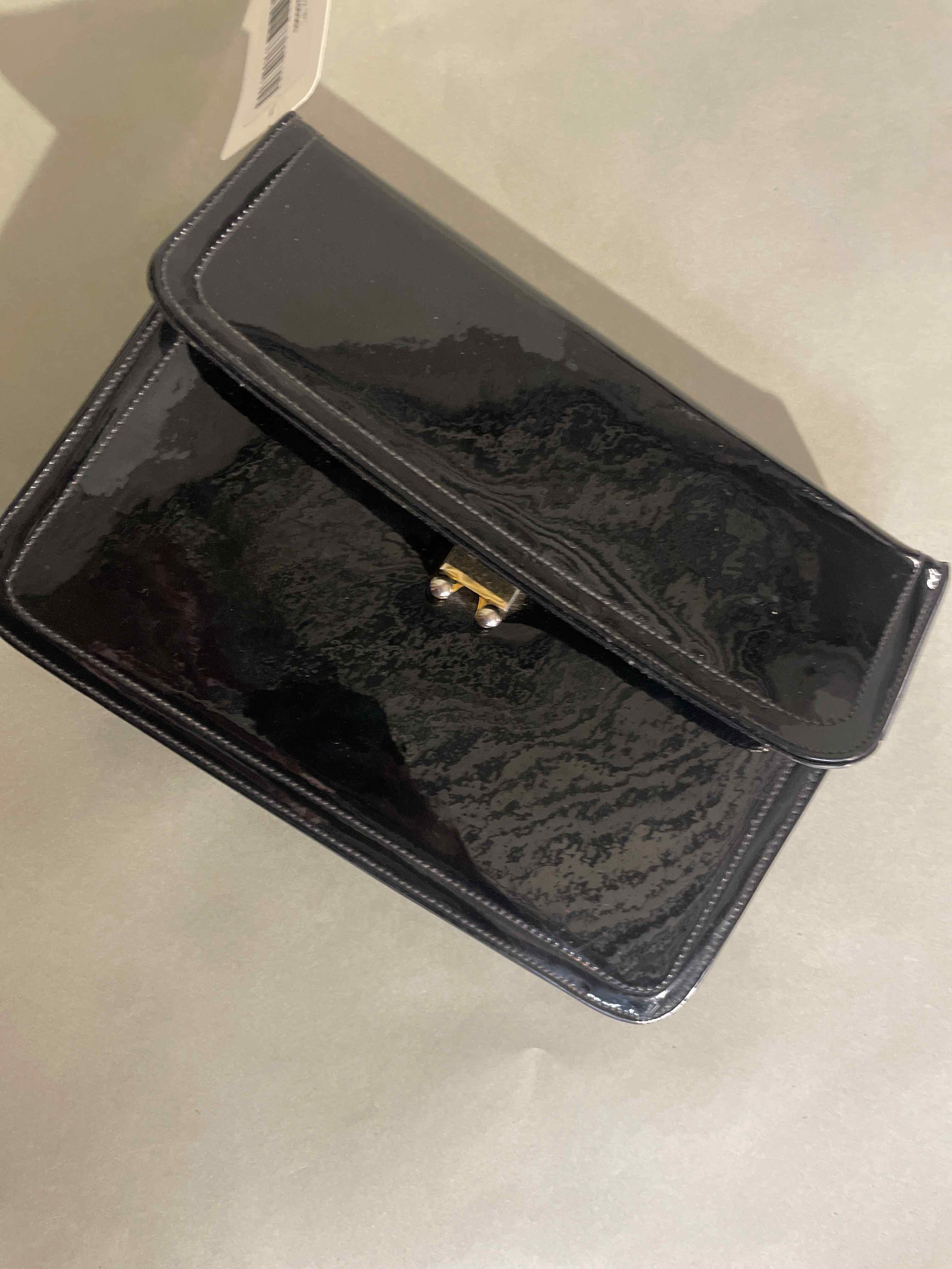 Black Patent Leather Clutch Purse