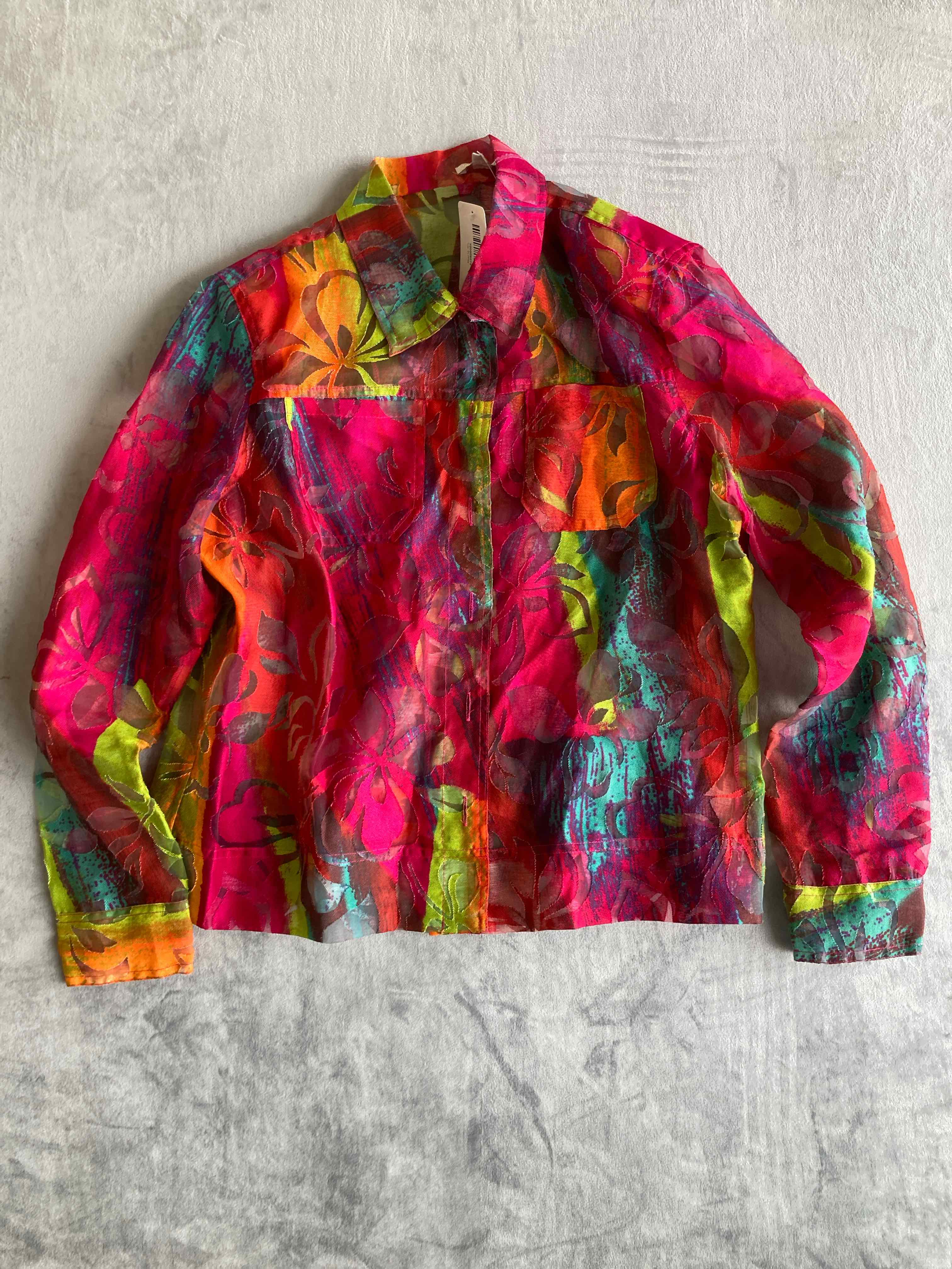 Erm London Multicolor Rayon Polyester Flannel Shirt Medium