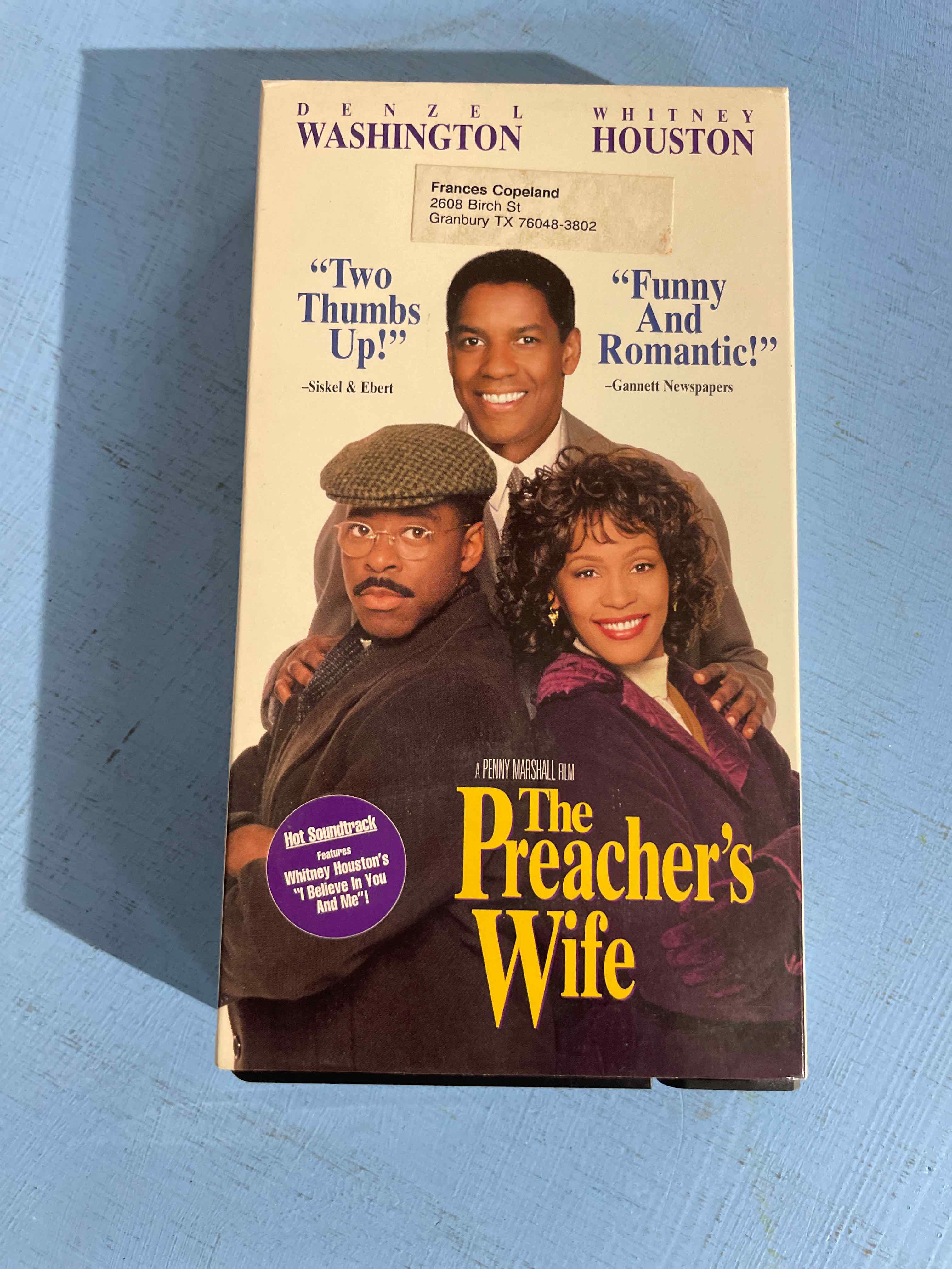 The Preacher's Wife VHS