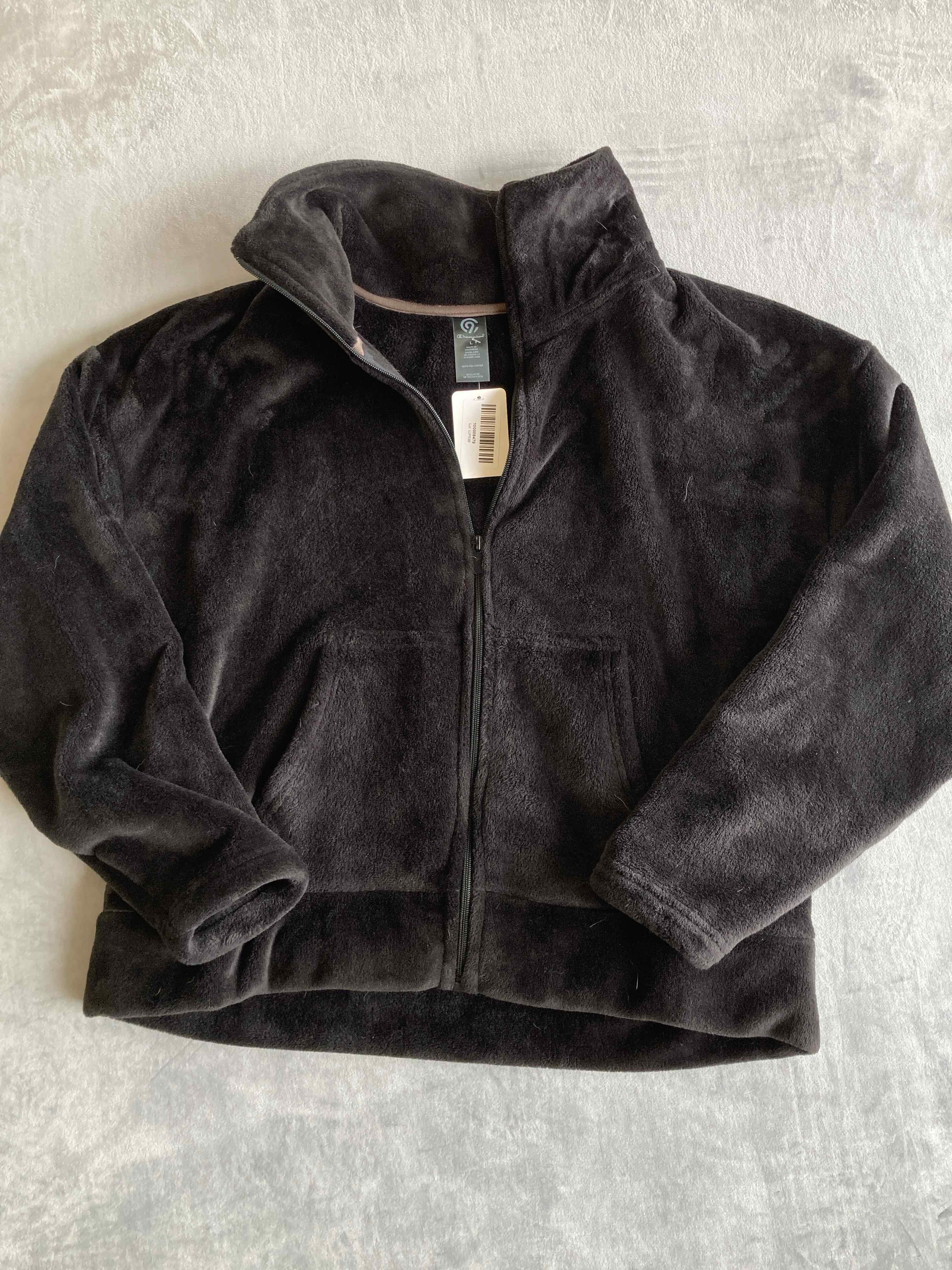 Champion Black Polyester Fleece Jacket