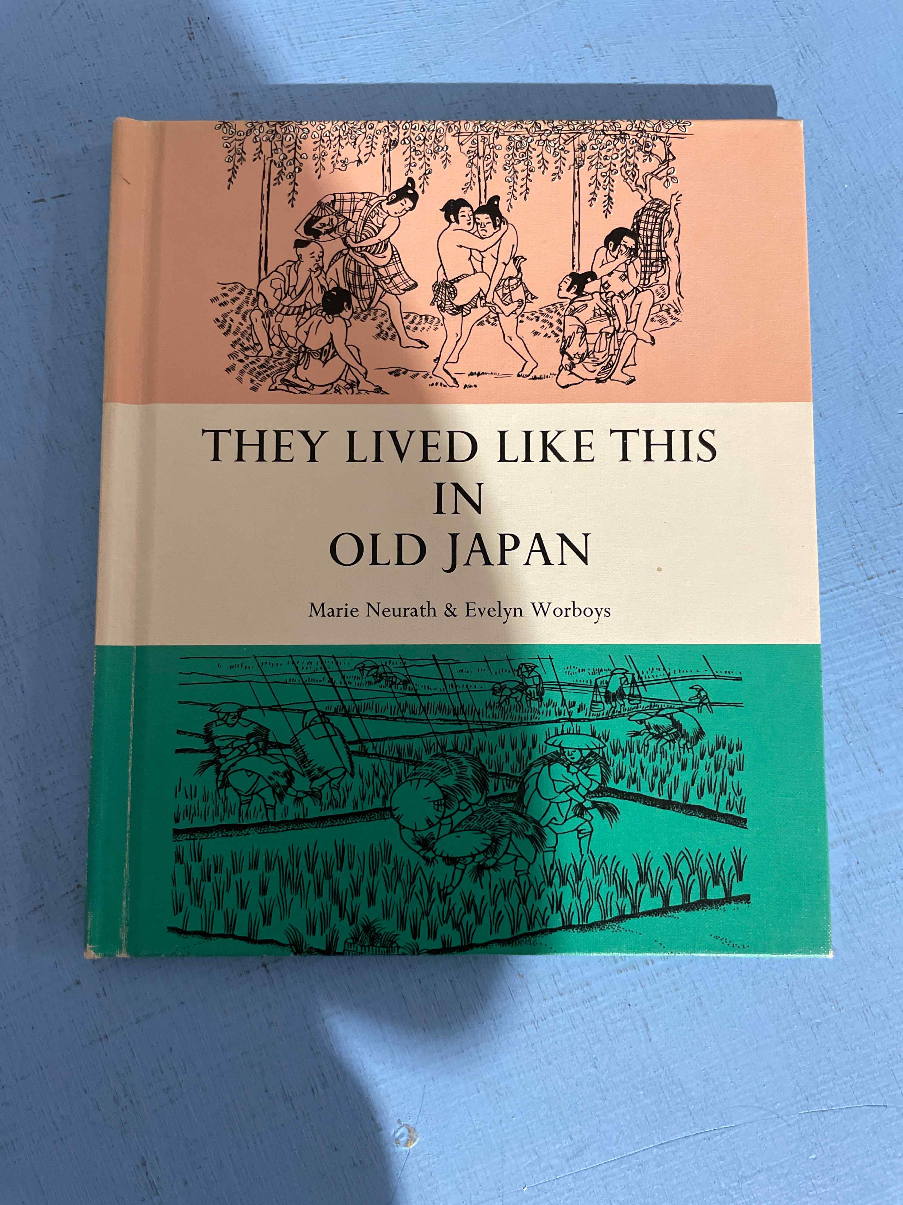 They Lived Like This in Old Japan Green Hardcover Book