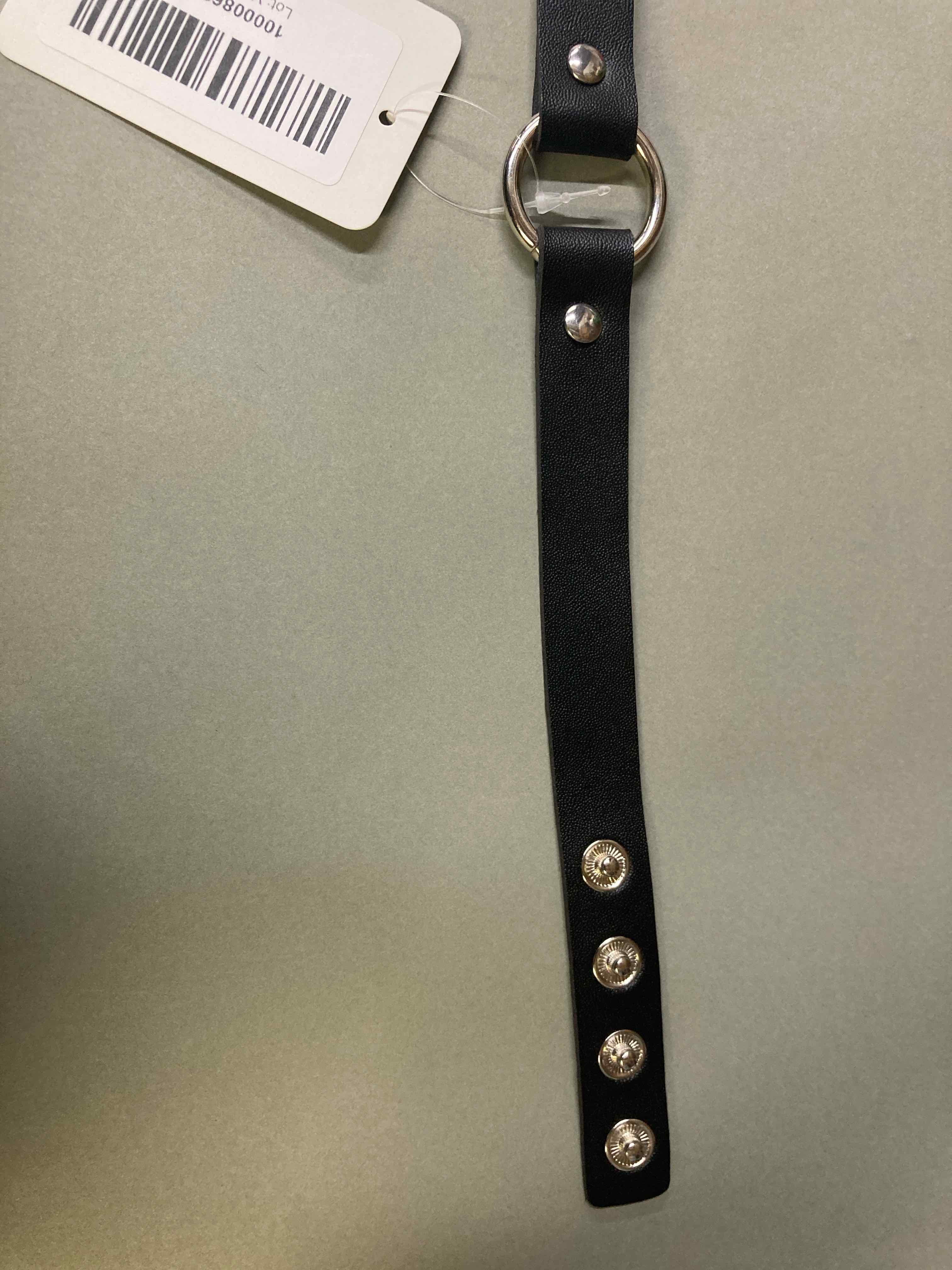 Black Faux Leather Strap