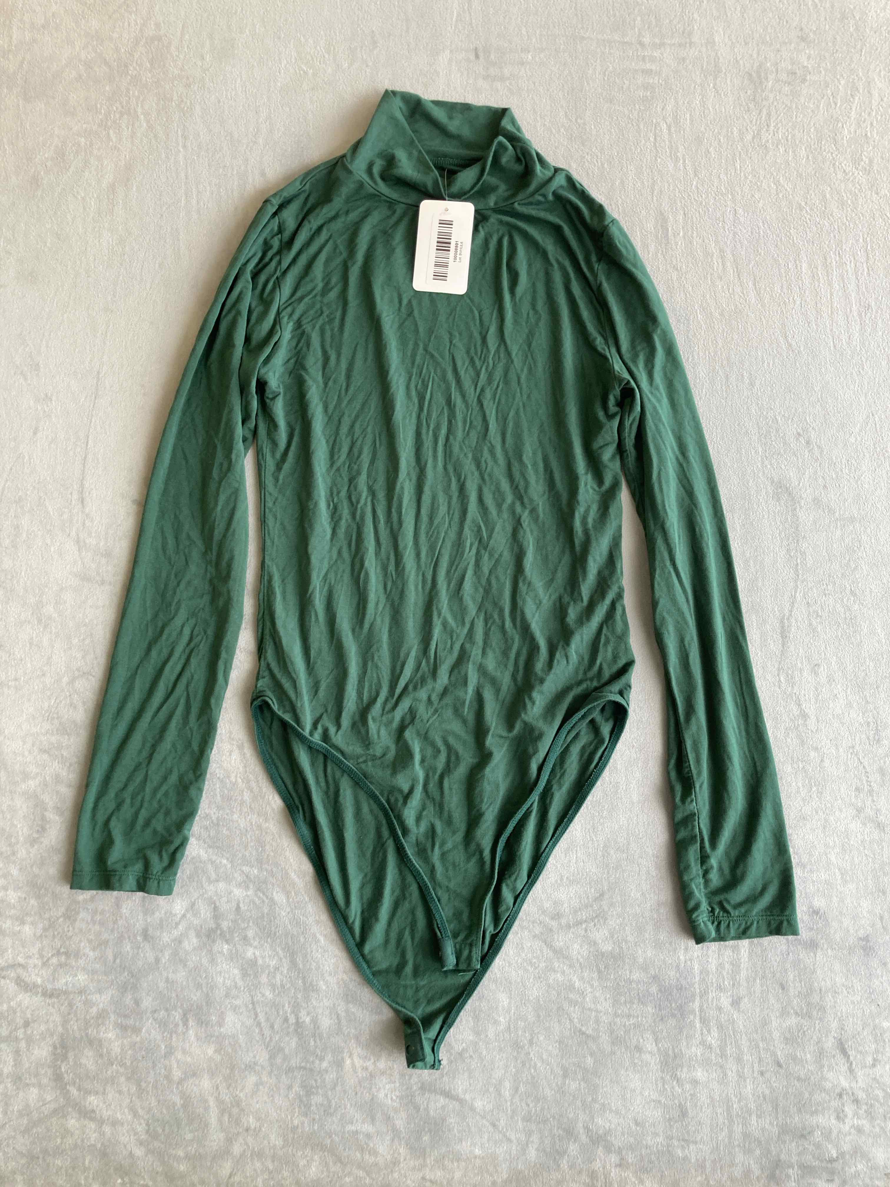MangoPop Green Rayon Spandex Bodysuit Small