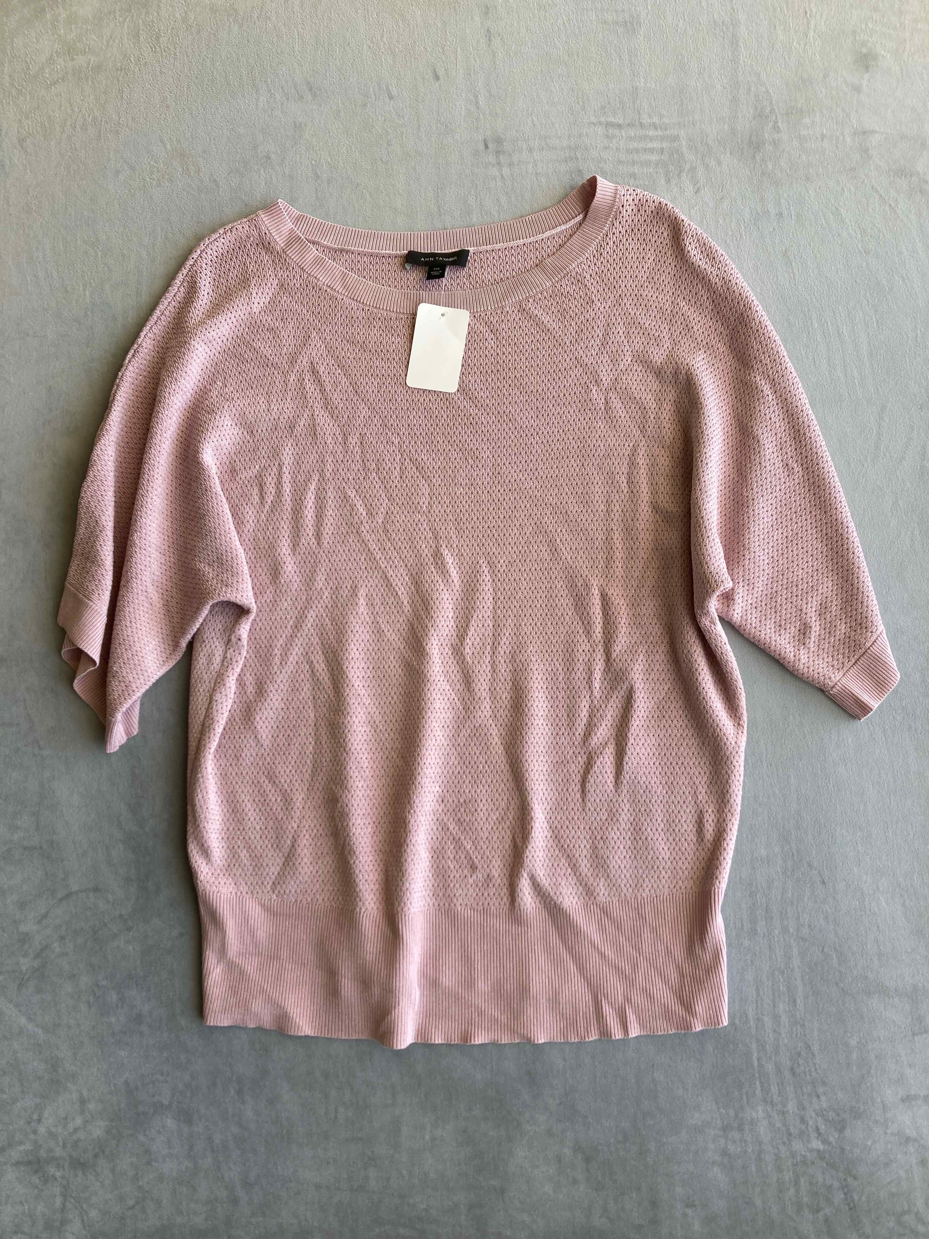 Ann Taylor Pink Knit Viscose Blend Top XXL