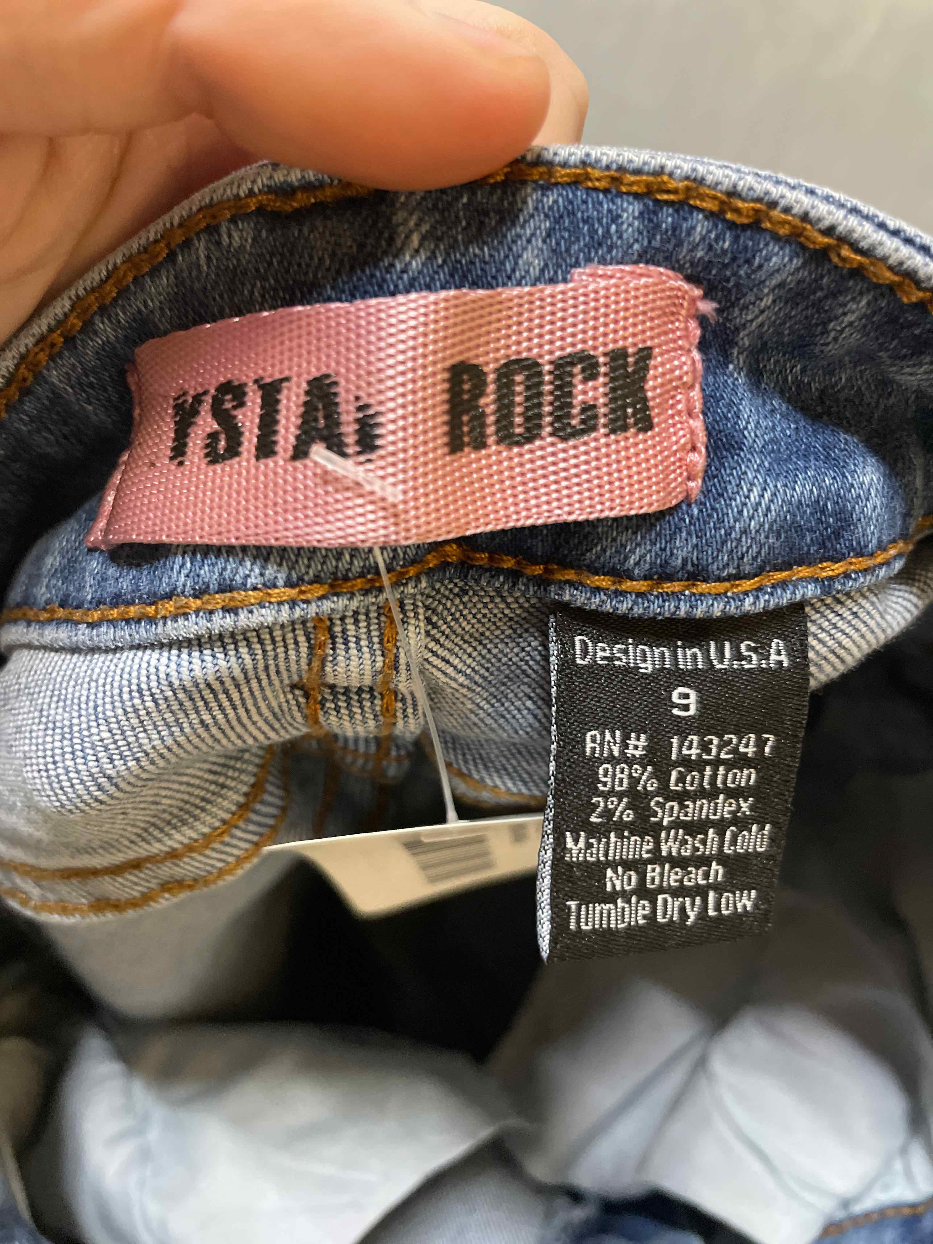 Crystal Rock Blue cotton blend skinny jeans size 9
