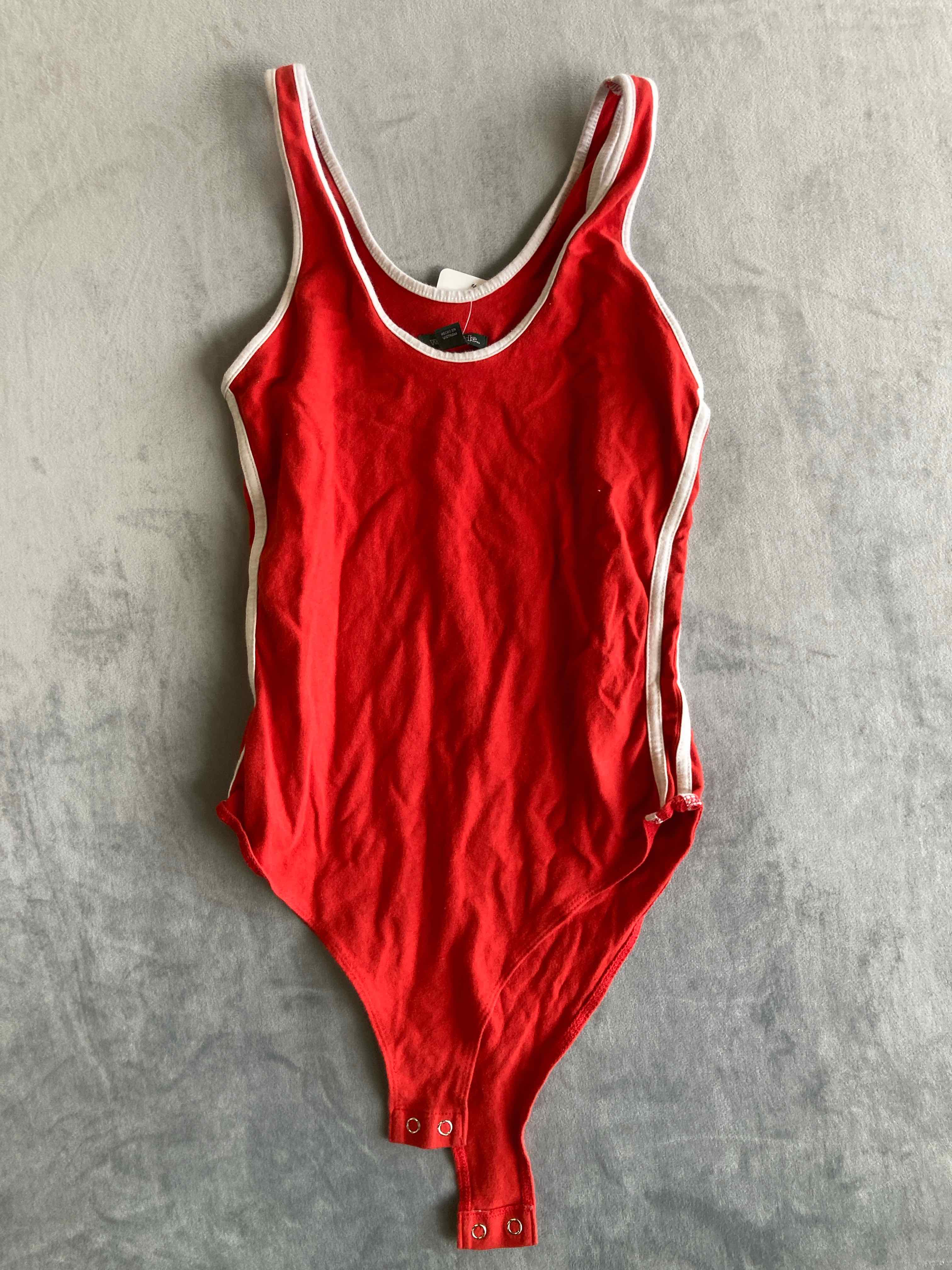 wild fable Red Cotton Blend Bodysuit Small
