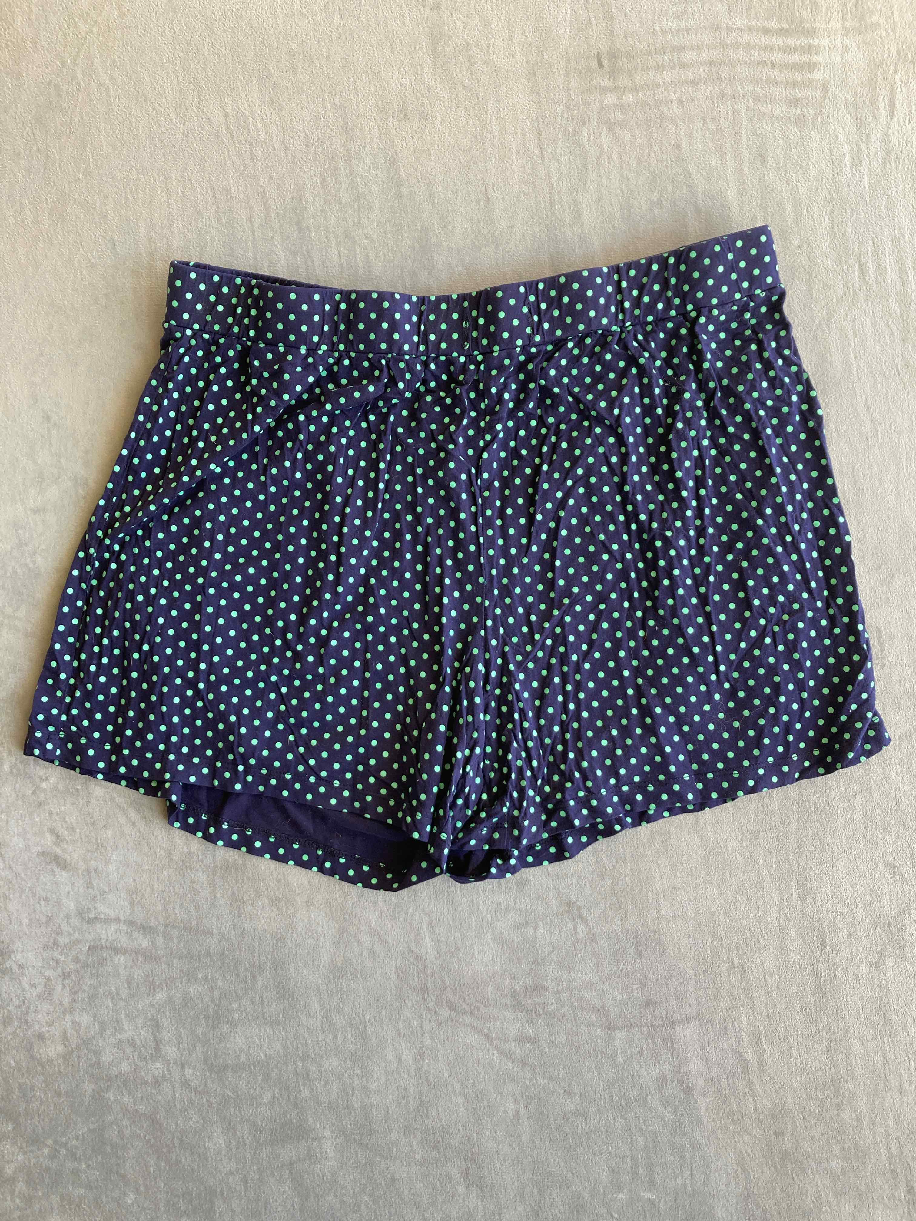 Ekouaer Navy Blue Polka Dot Sleep Shorts XL