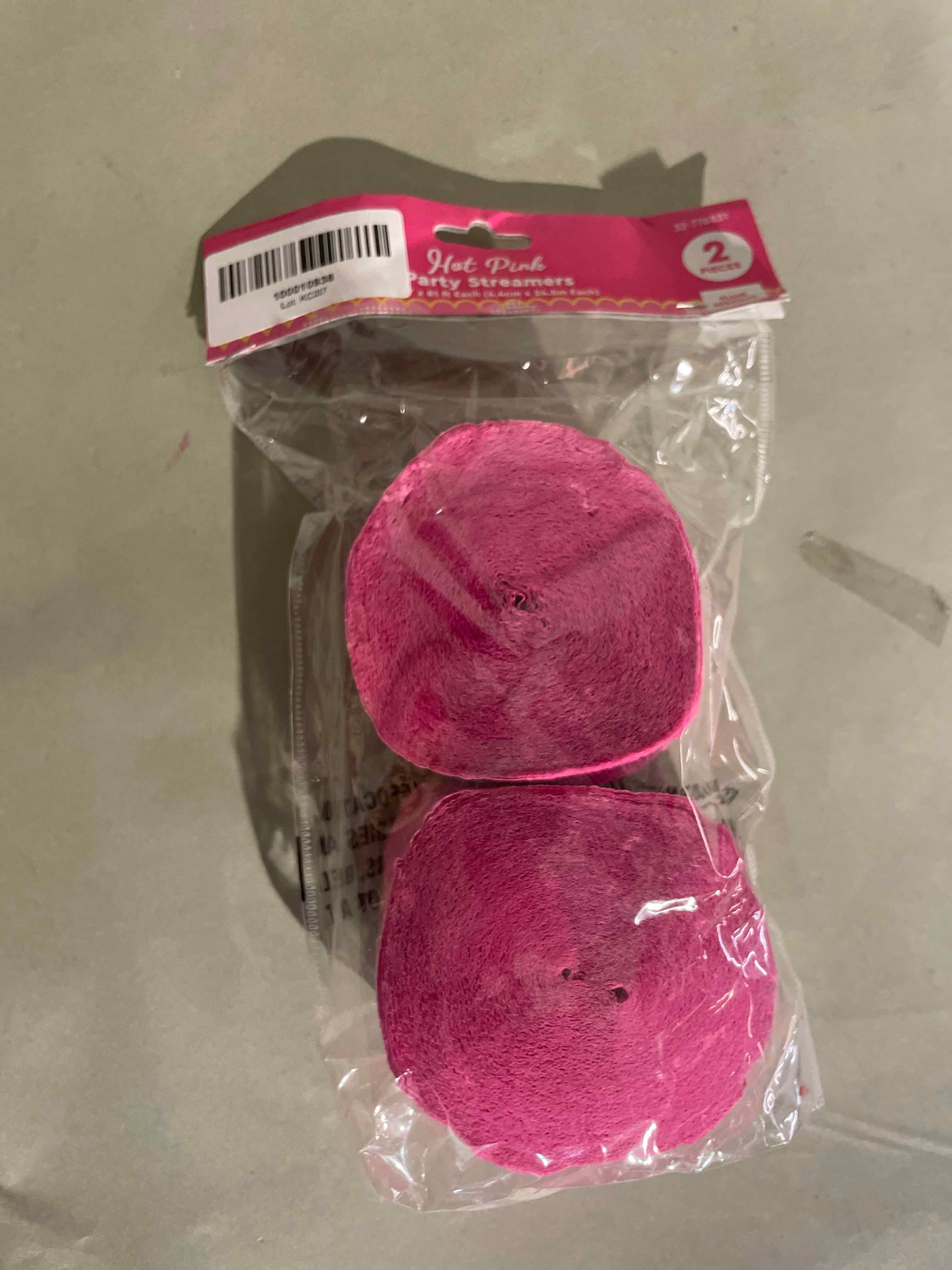 Hot Pink Party Streamers Pack of 2