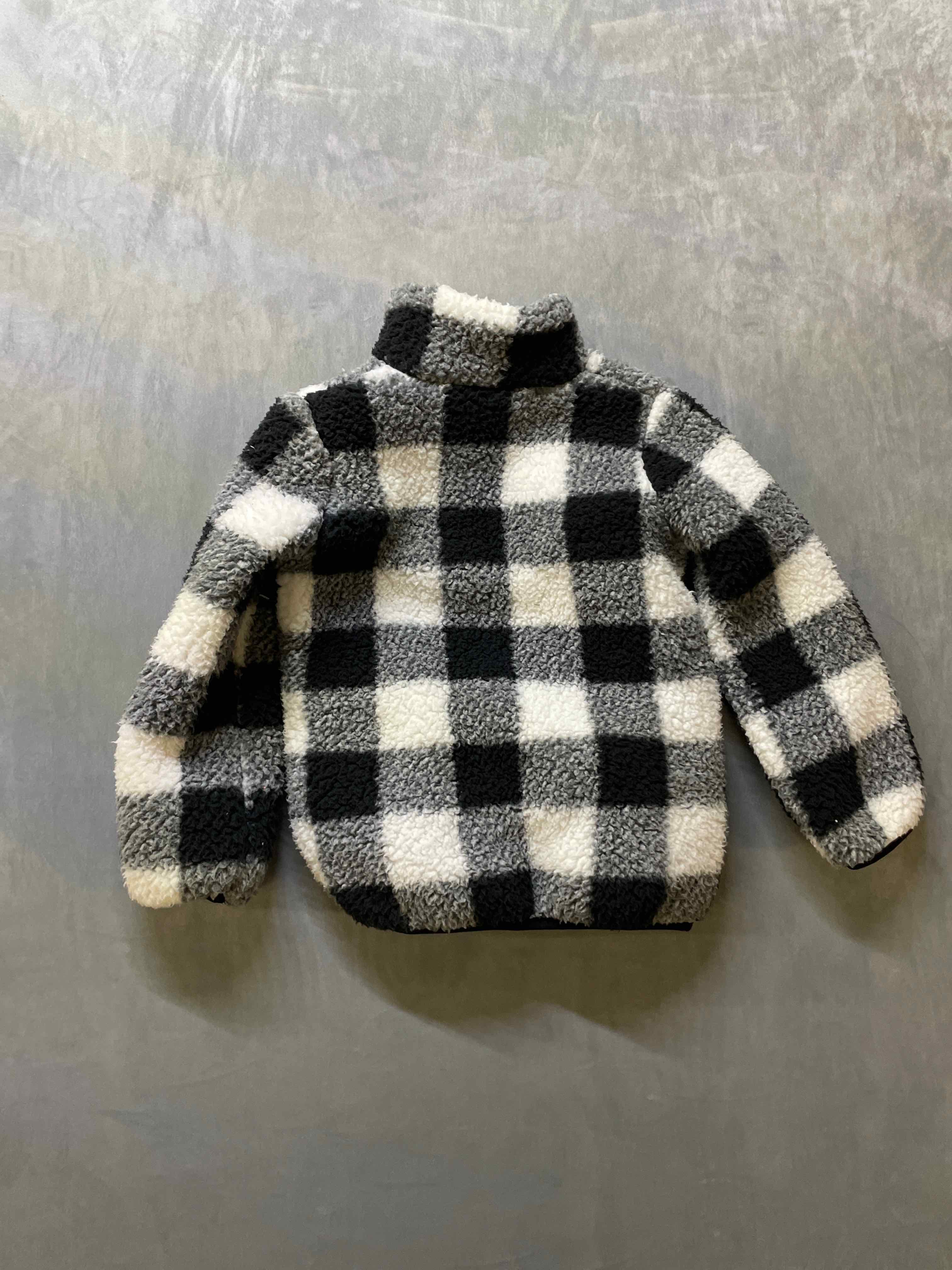 Okie Dokie Gray Black White Fleece Jacket 5T