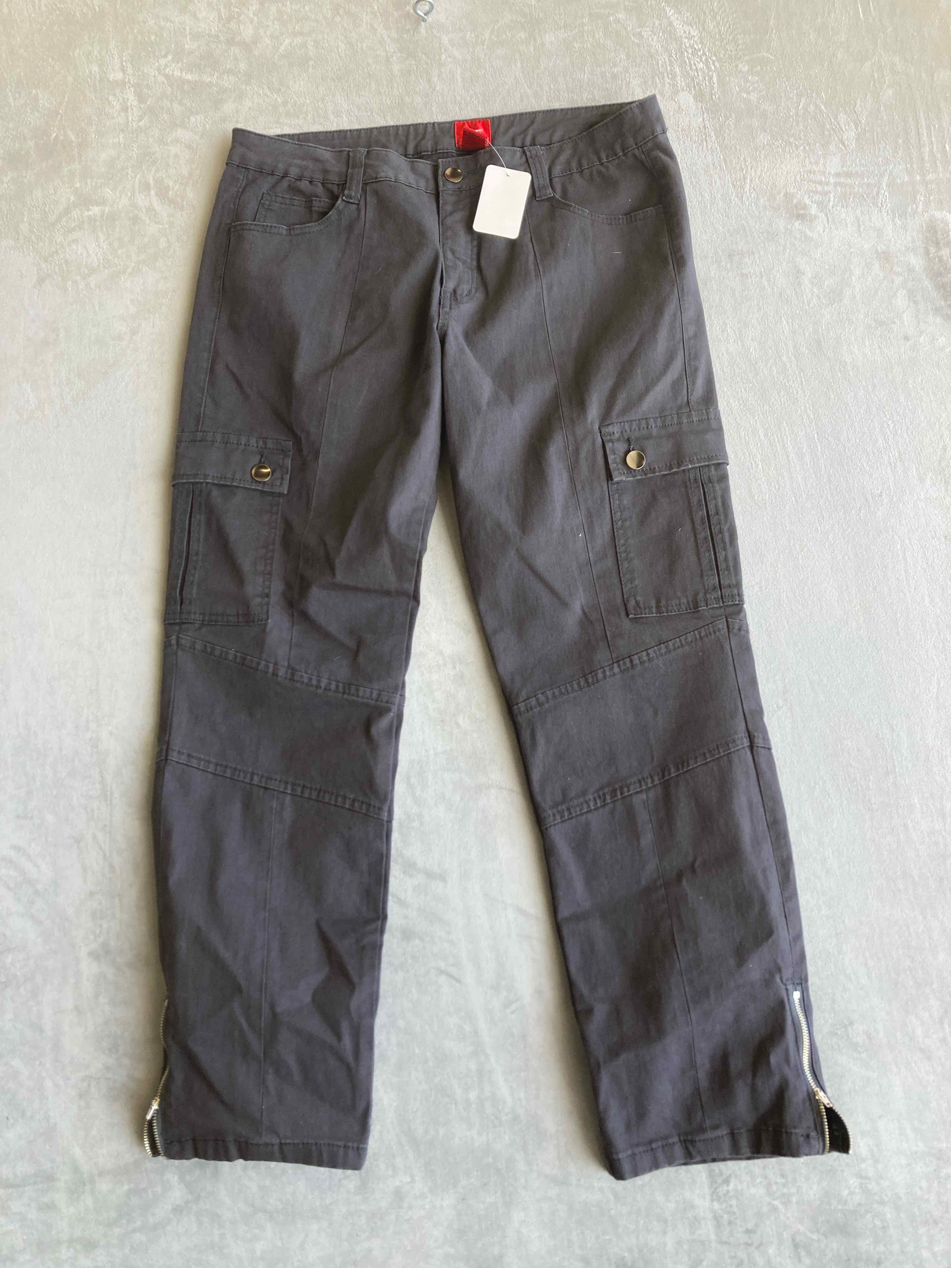 Cristina Gray Cotton Spandex Cargo Pants 14