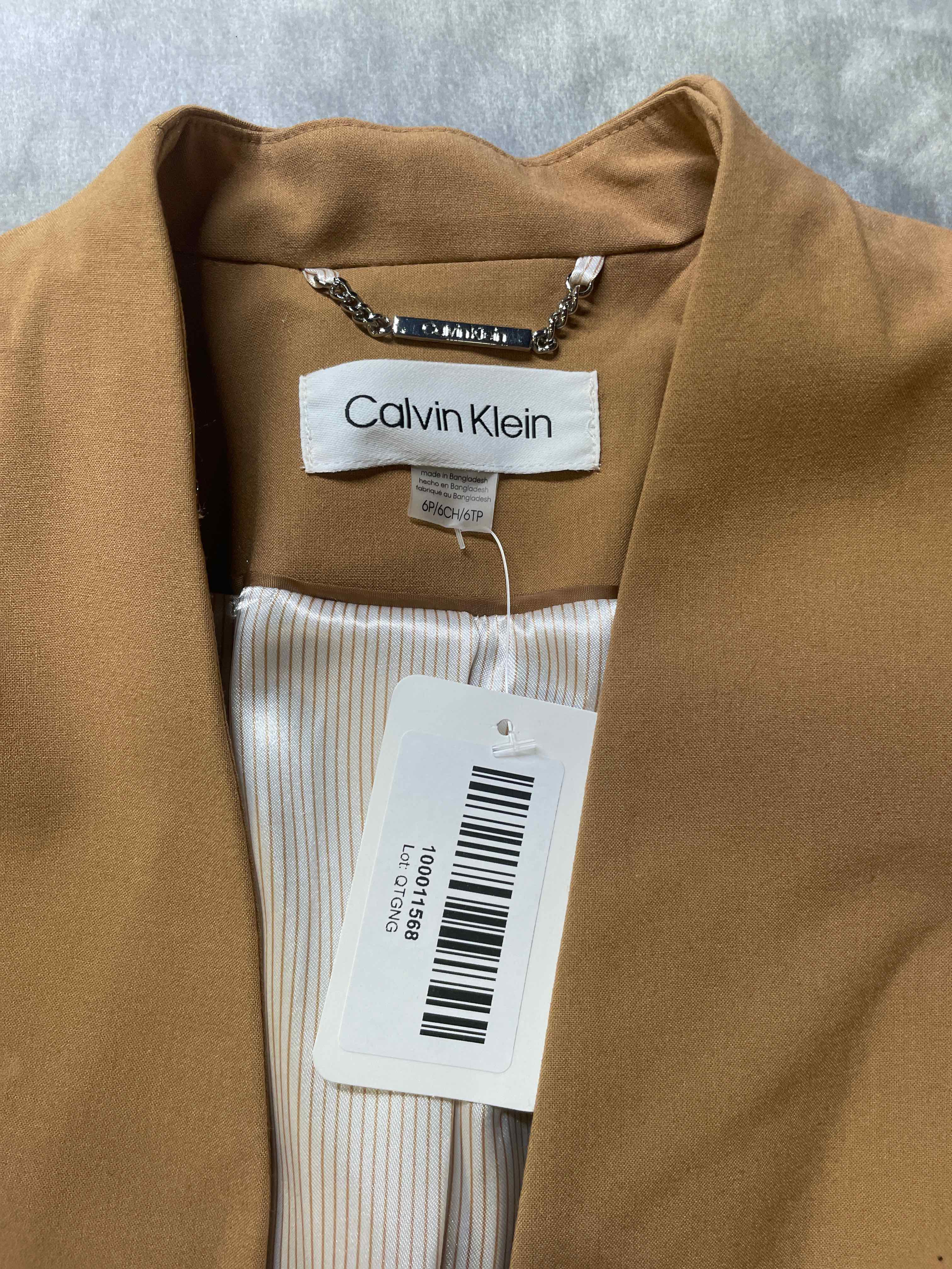 Calvin Klein Tan Lightweight Blazer