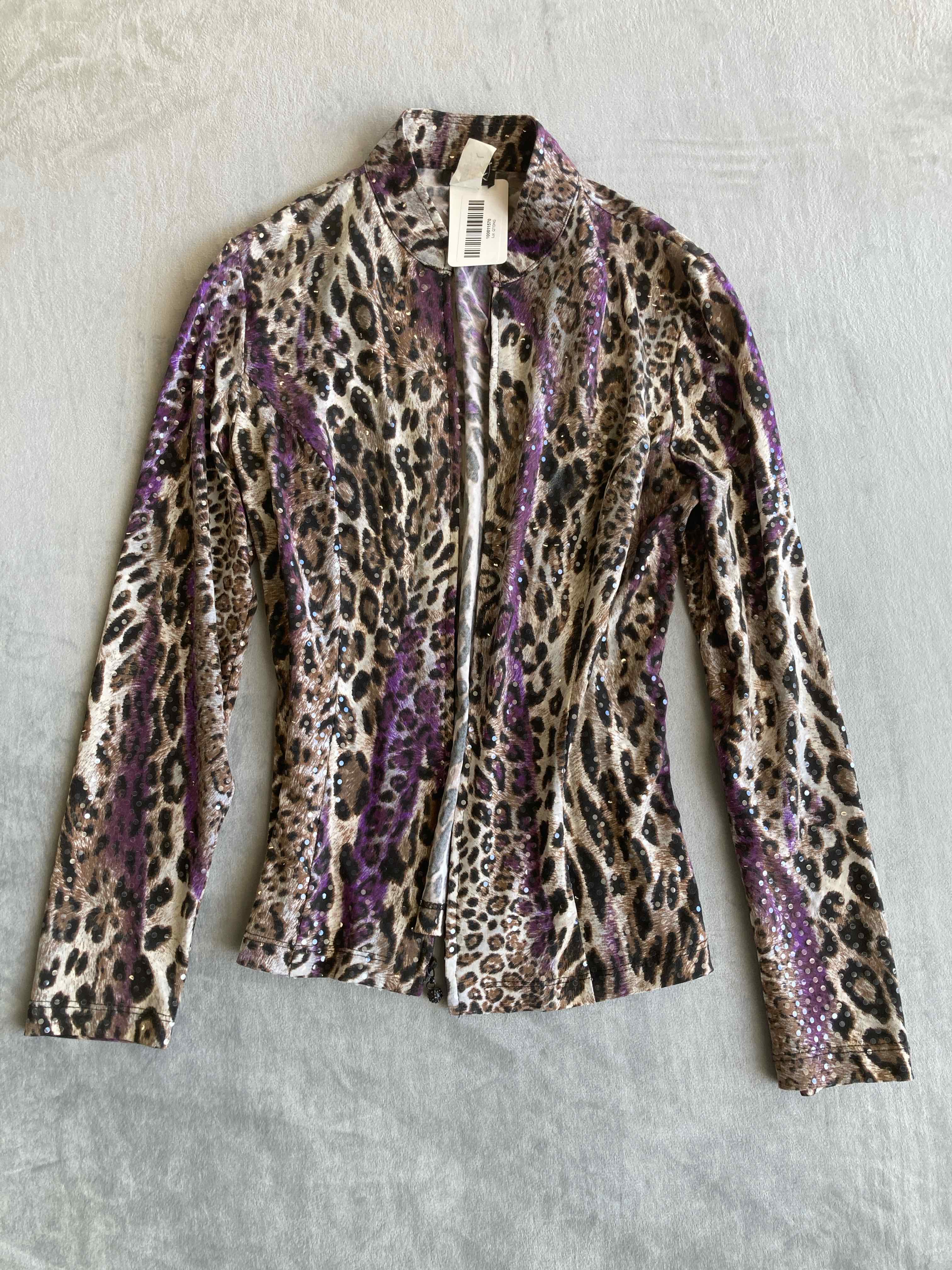 MSK Purple Brown Polyester Blend Blazer Small