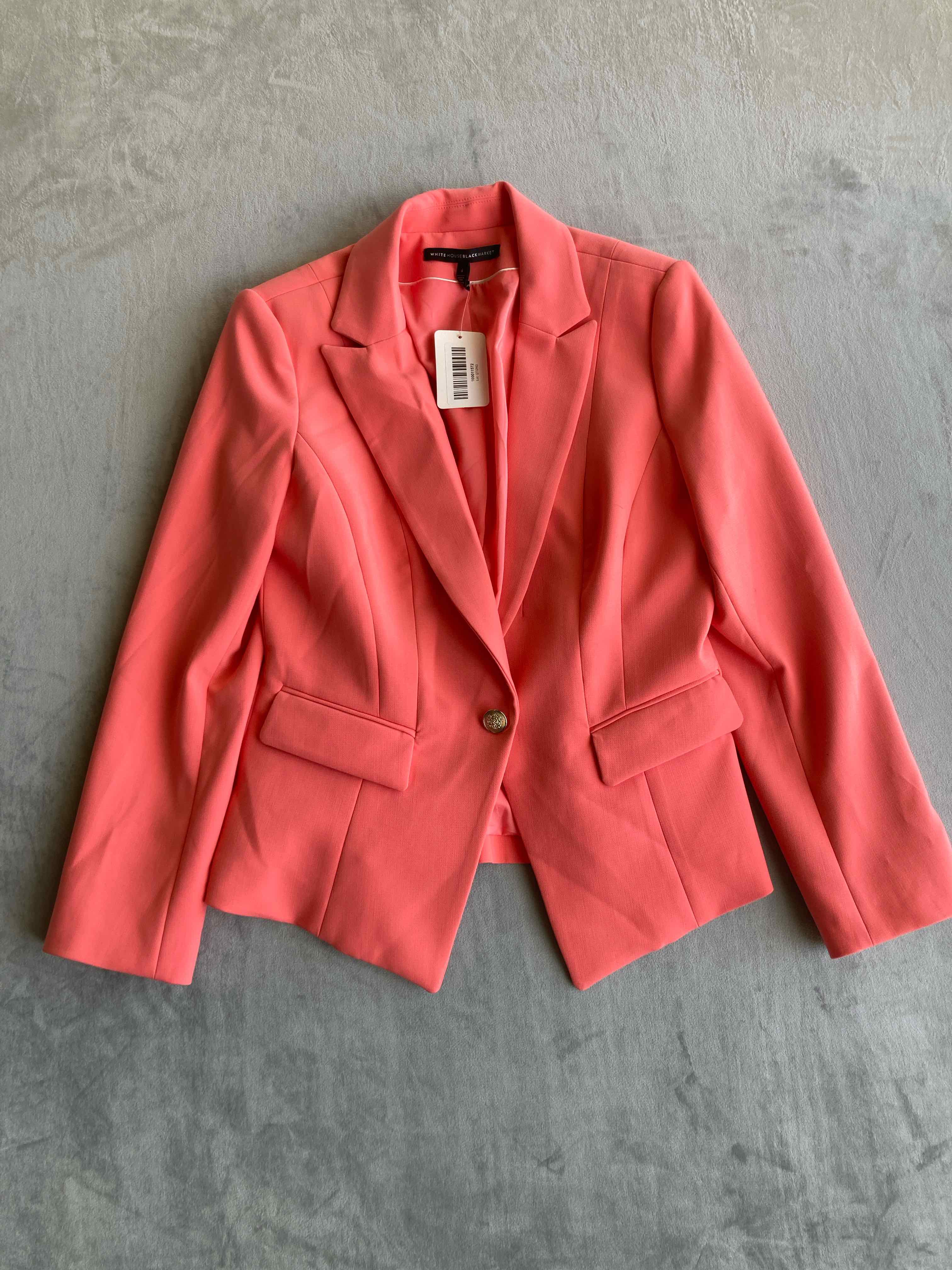 White House Black Market Coral Blazer Size 4