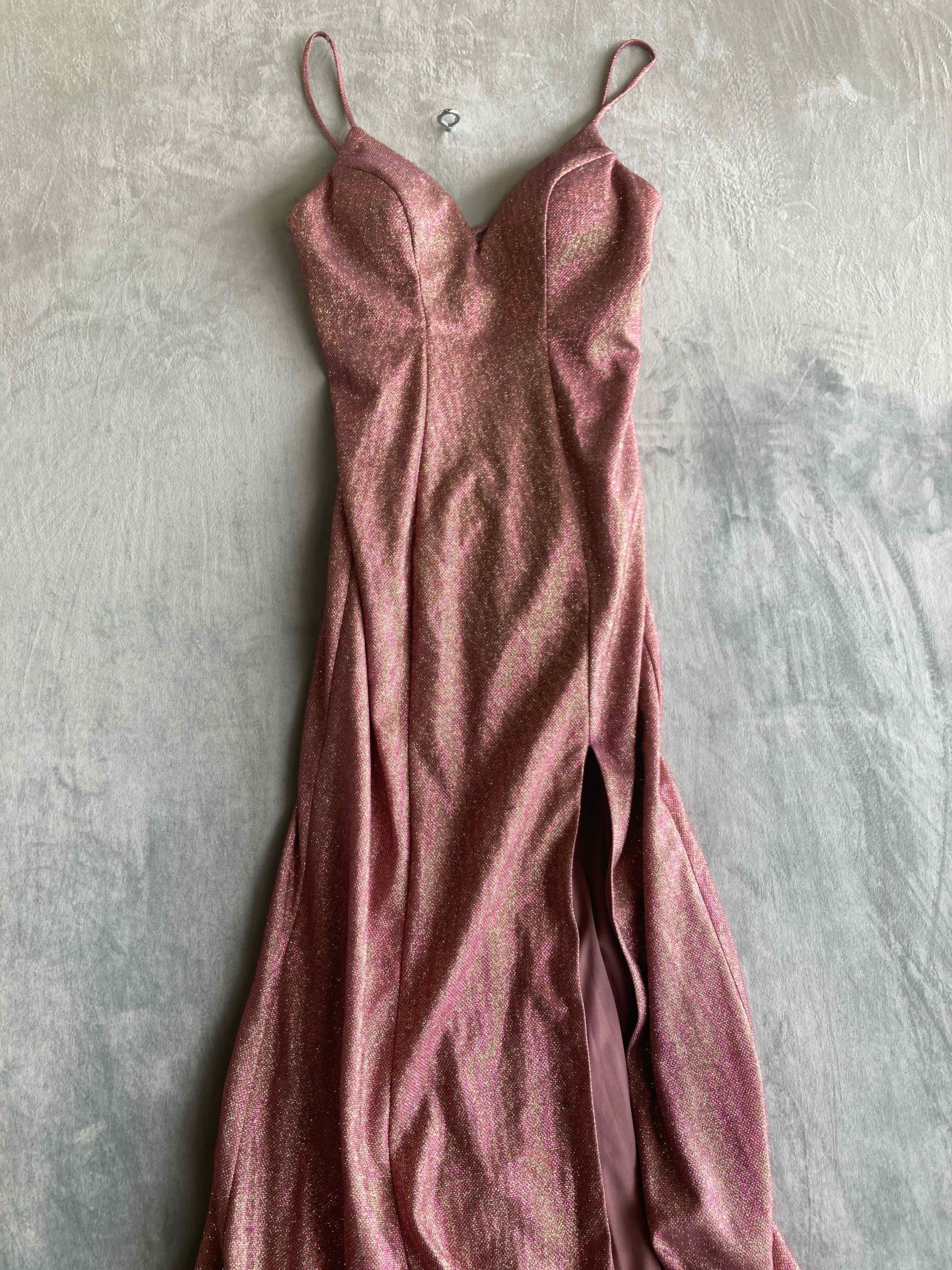 Faviana Pink Polyester Blend Evening Gown 6