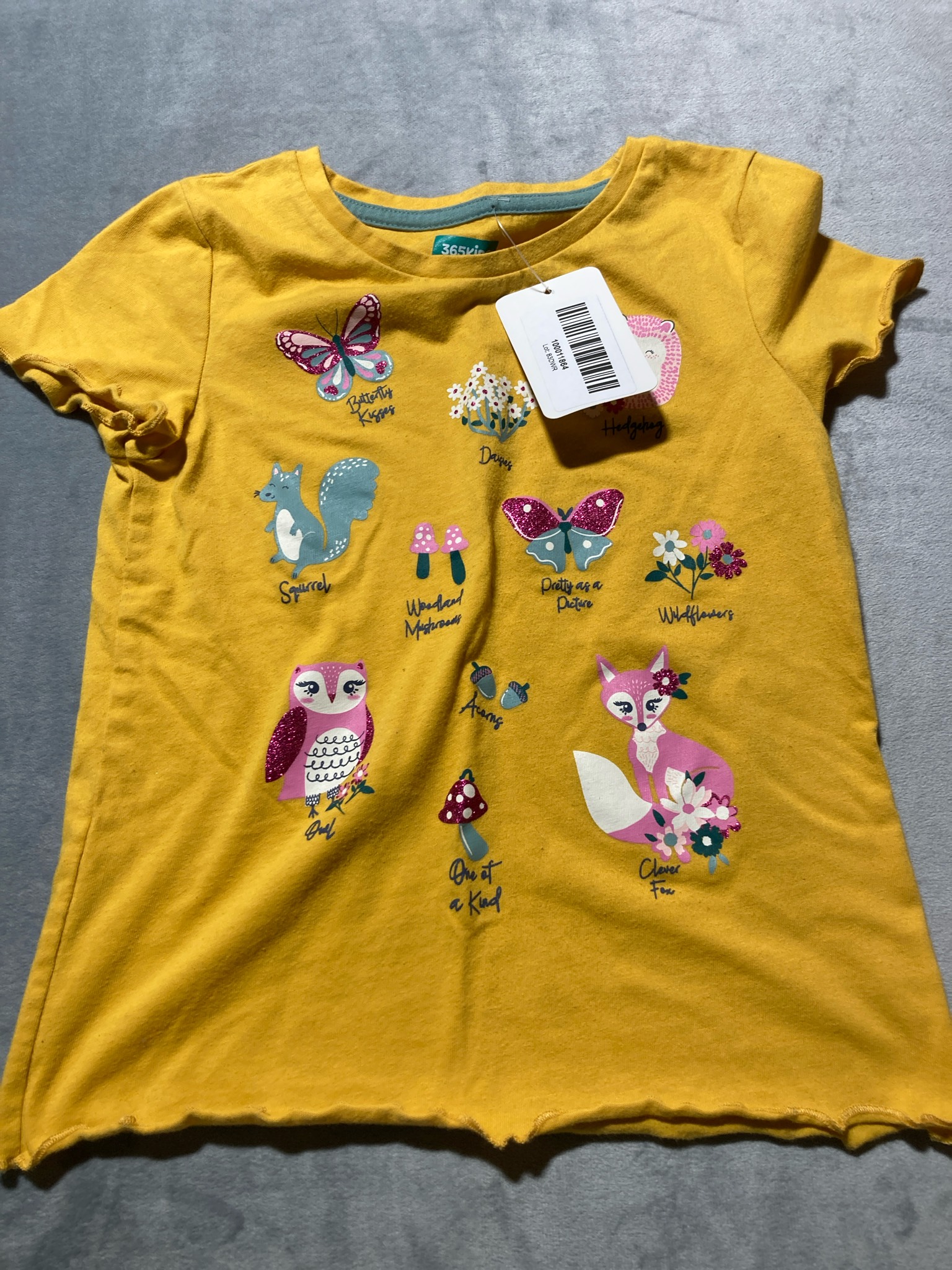 365kids Yellow graphic t shirt size 5