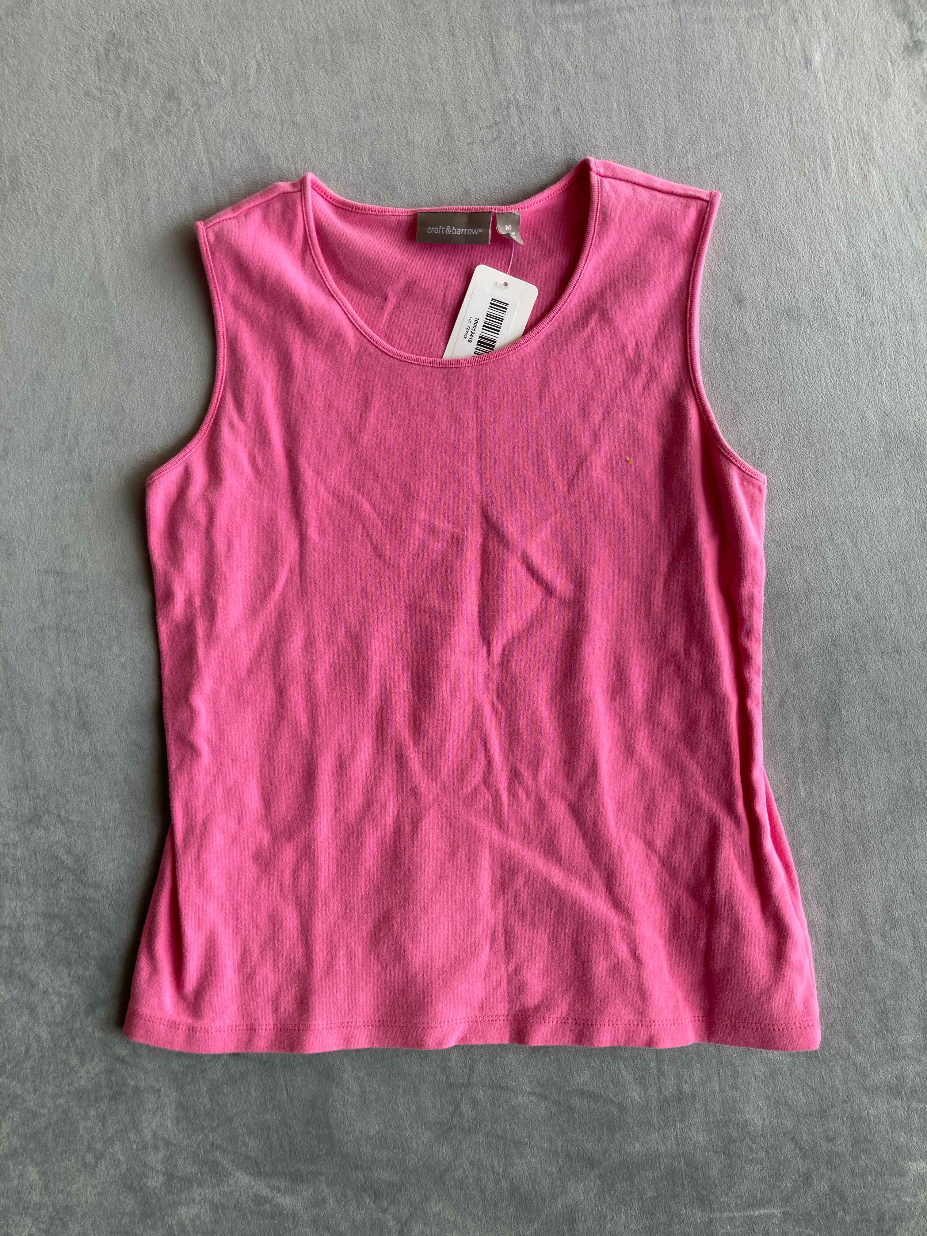 croft&barrow Pink Cotton Tank Top Medium