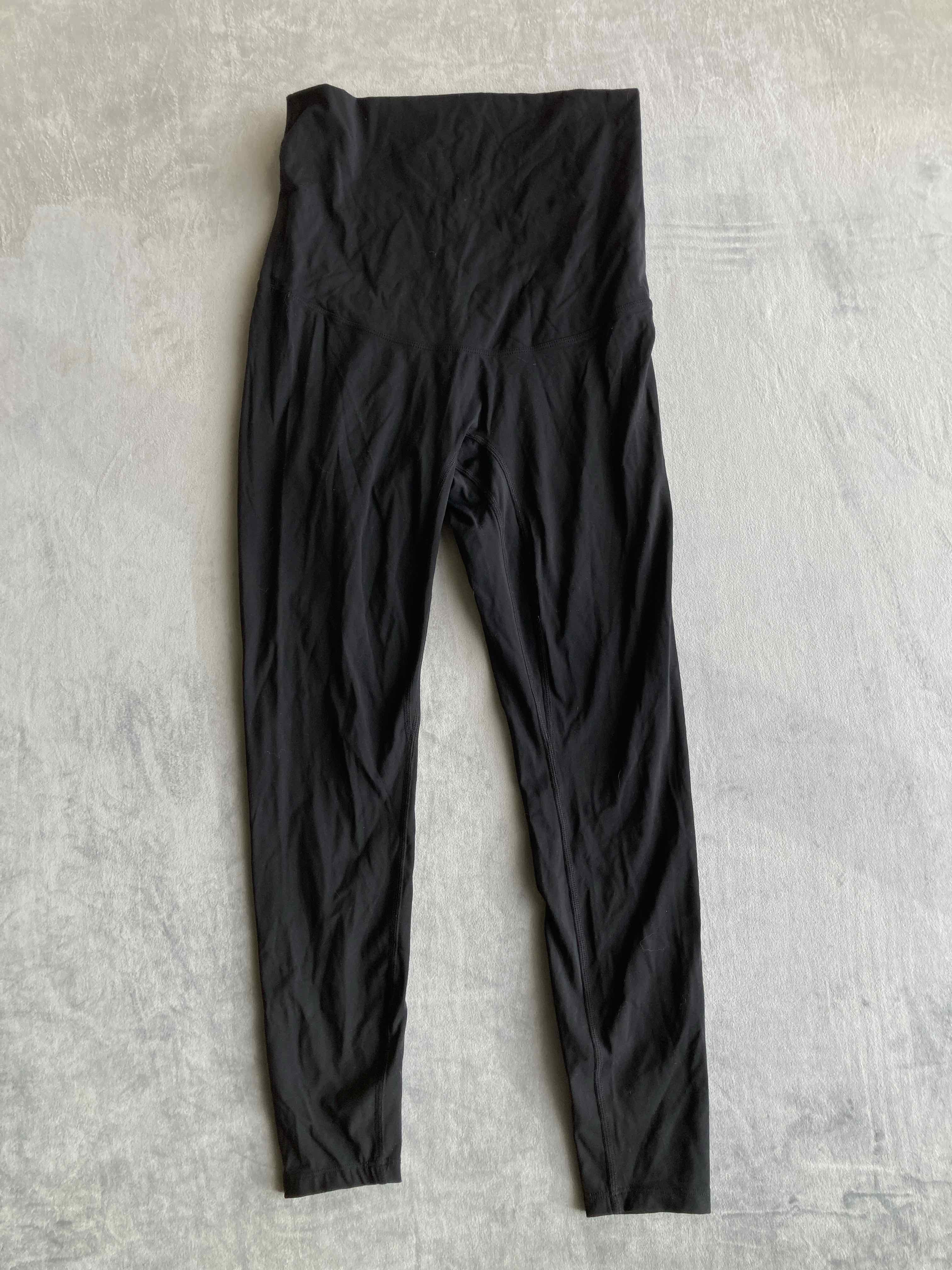Poshdivah Black Nylon Spandex Leggings Medium