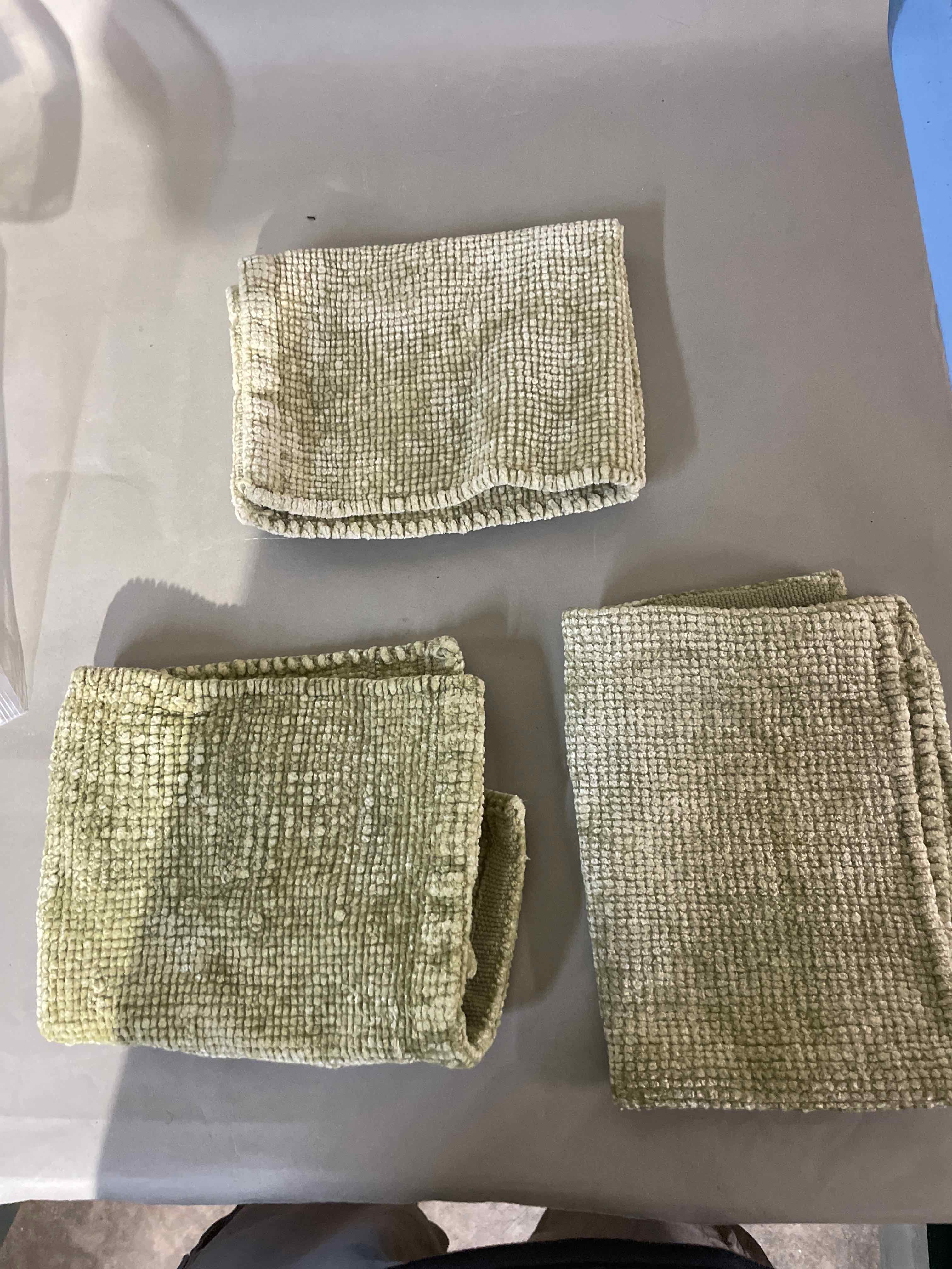 Green Waffle Weave Kitchen Towels