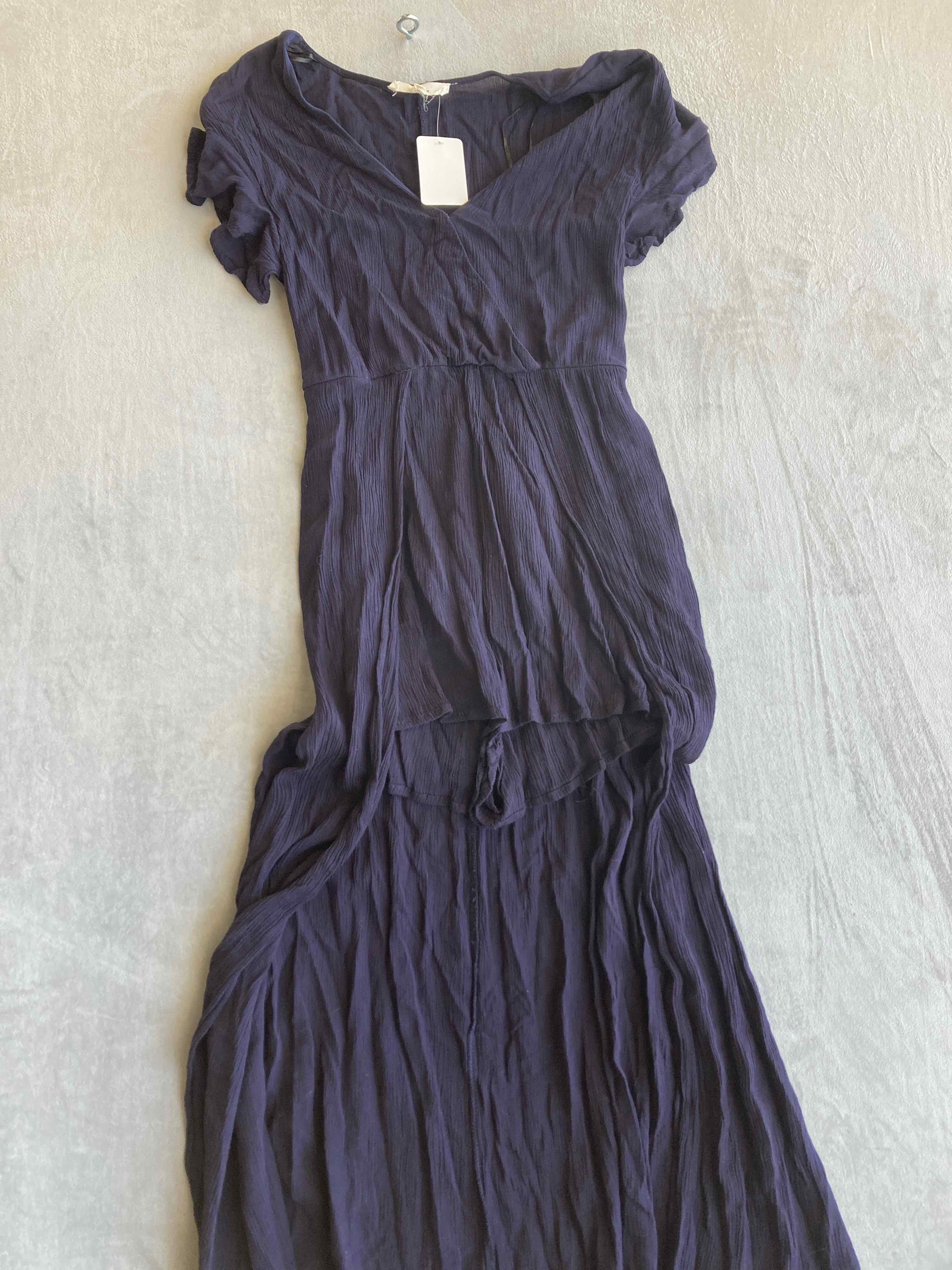 LoveTree Navy Rayon Blend Dress Medium