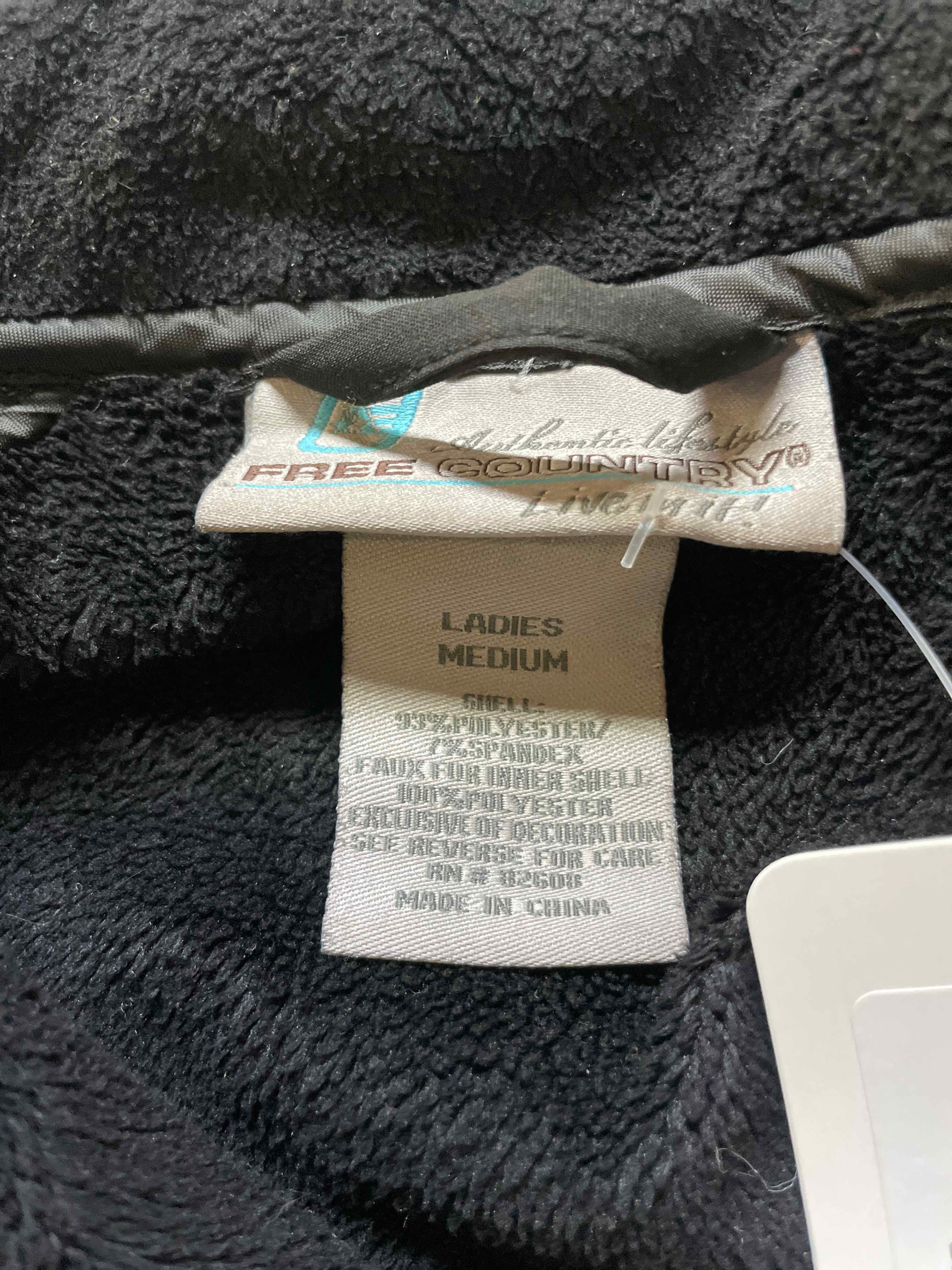Free Country Black Polyester Fleece Lined Jacket Medium