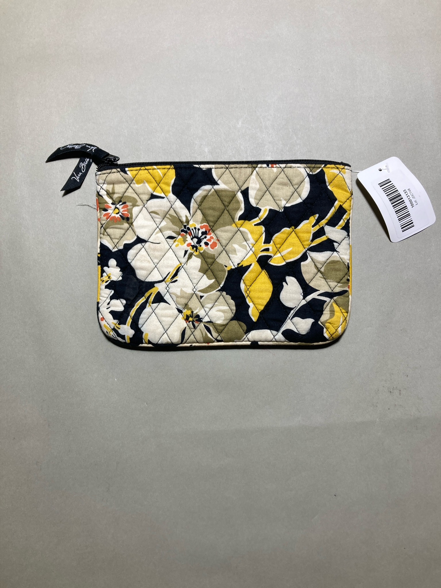 Hana Behnam Black Floral Quilted Clutch