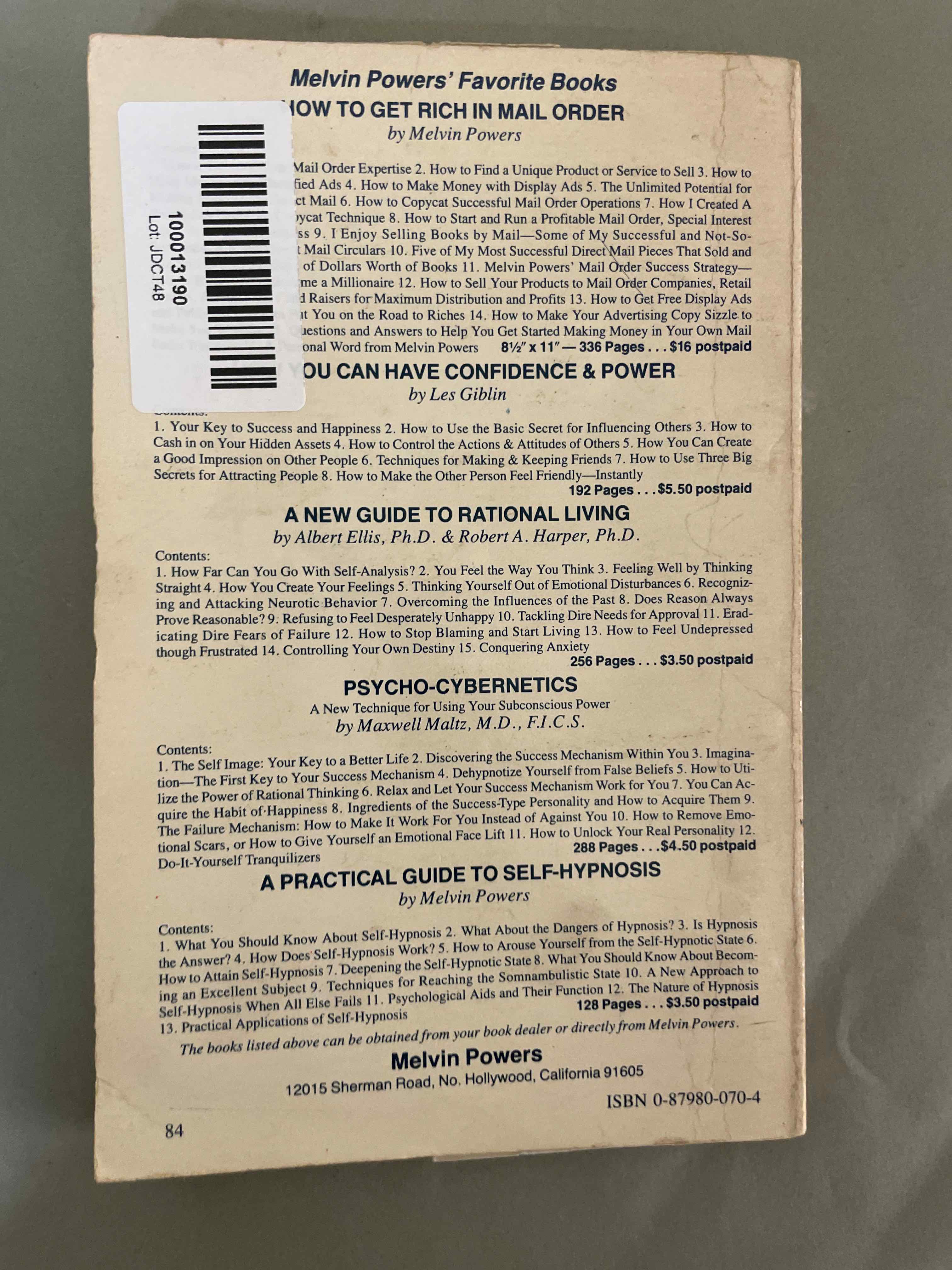 Melvin Powers How to Win at Poker Book