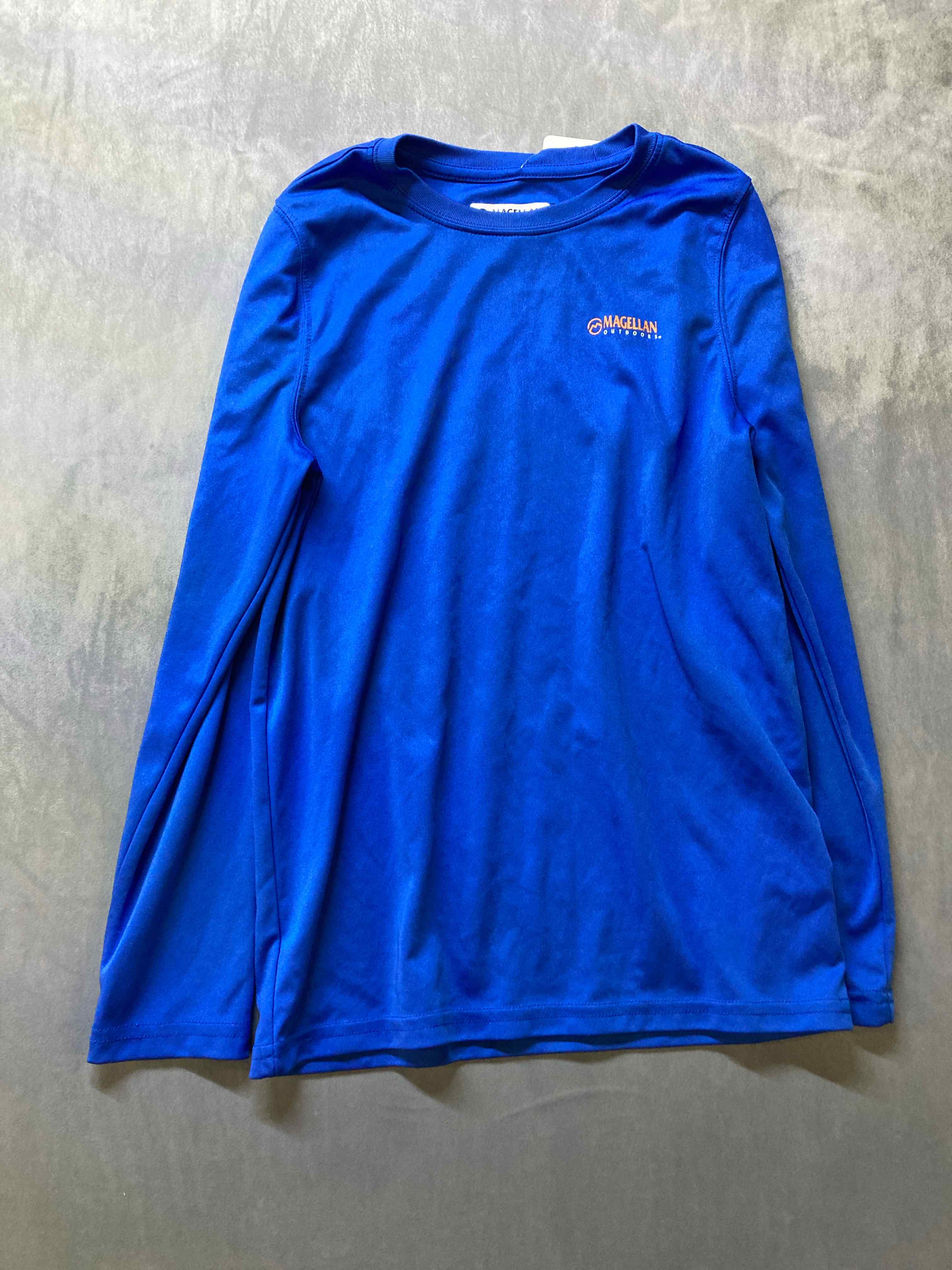Magellan Blue Polyester Long Sleeve Shirt Medium
