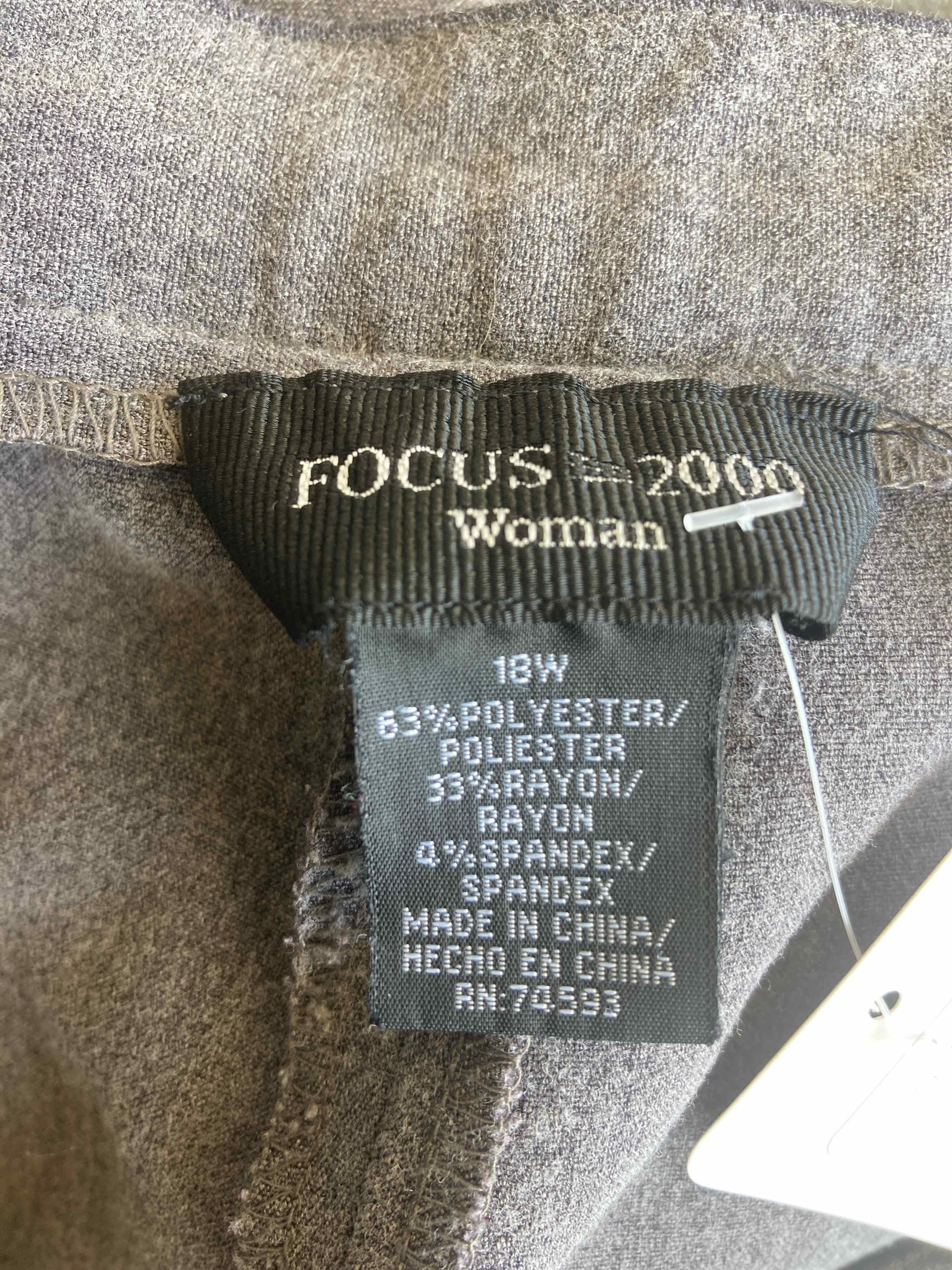 Focus 2000 Grey Polyester Rayon Blend Pants 18W