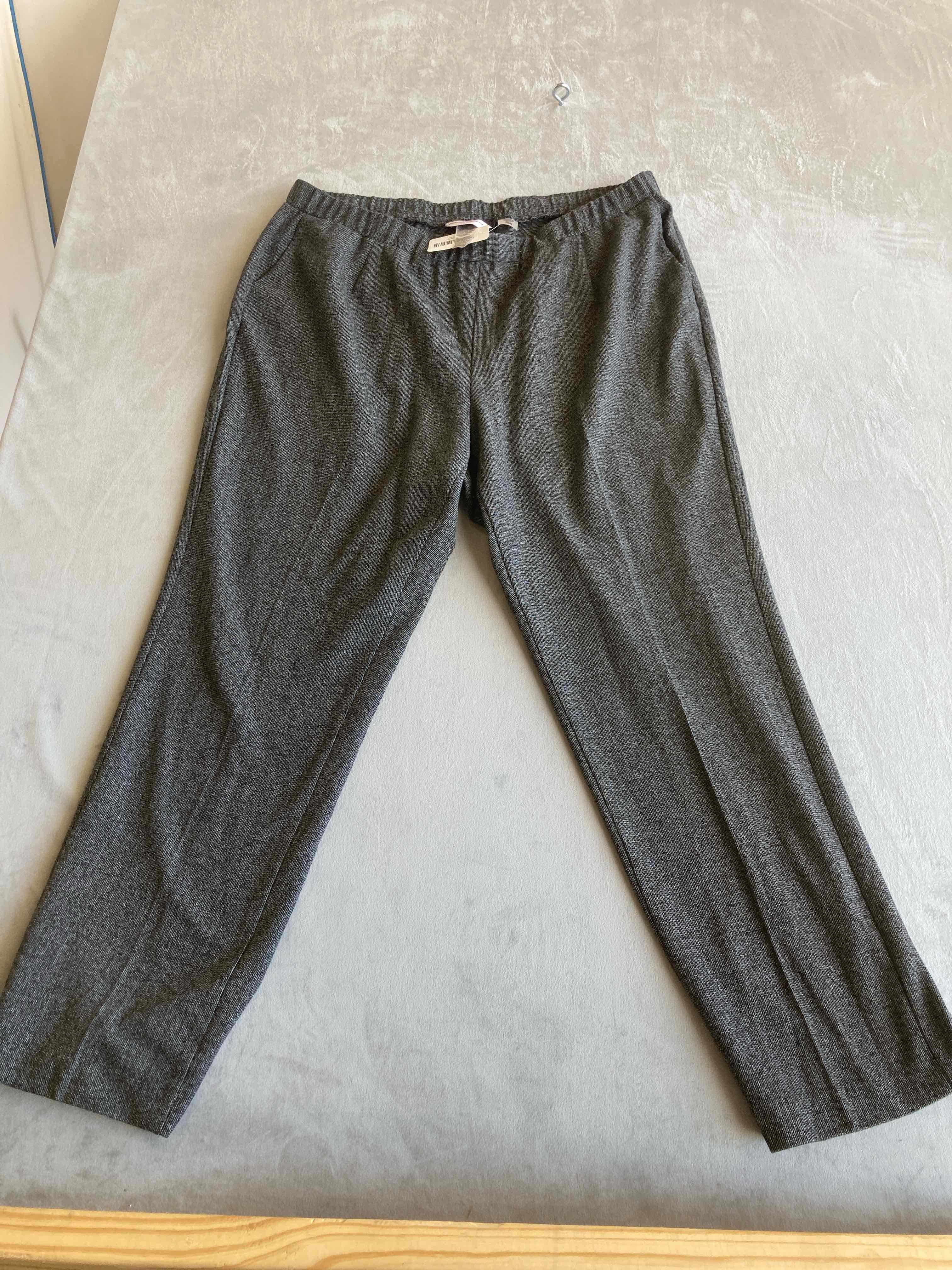 Jordanian Gray Polyester Viscose Elastaan Pants 18W