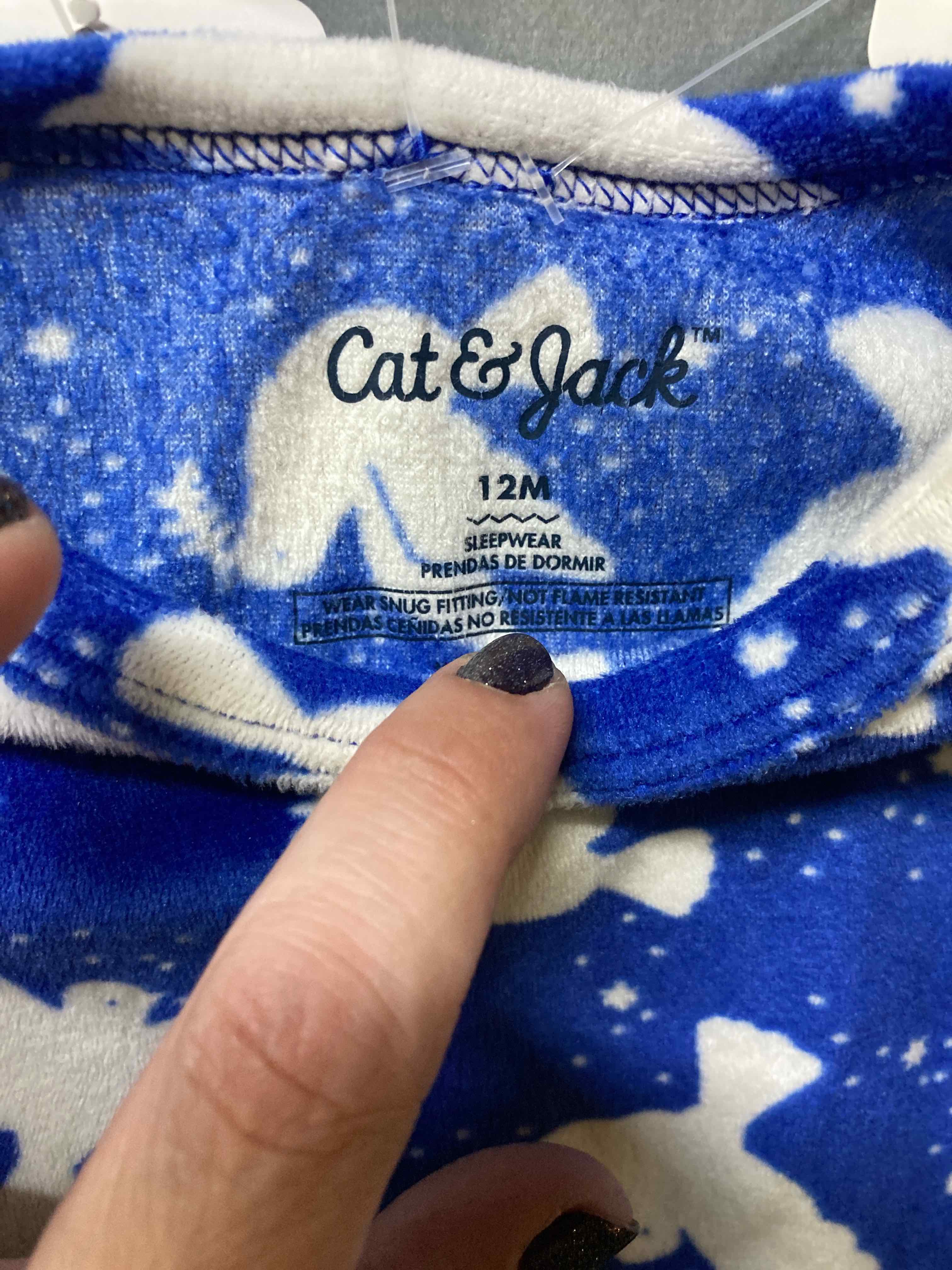 Cat Jack Blue Polyester Blend Sleepwear 12M