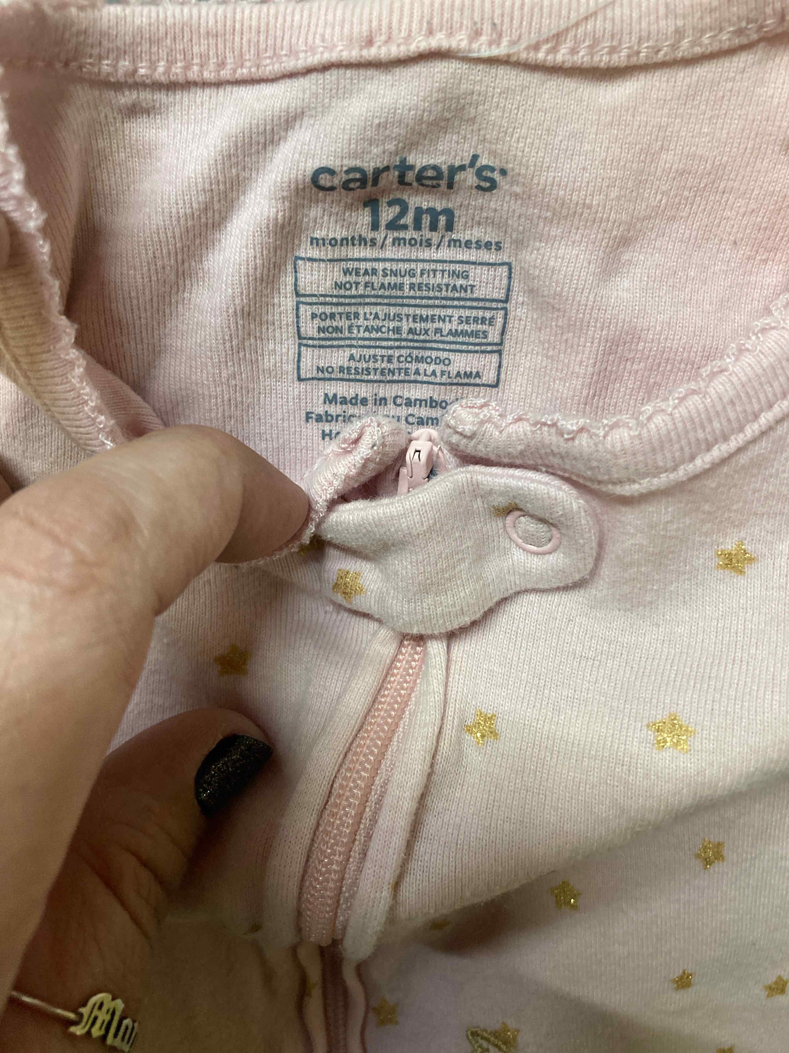 Carter's Pink Cotton Blend Pajamas 12m
