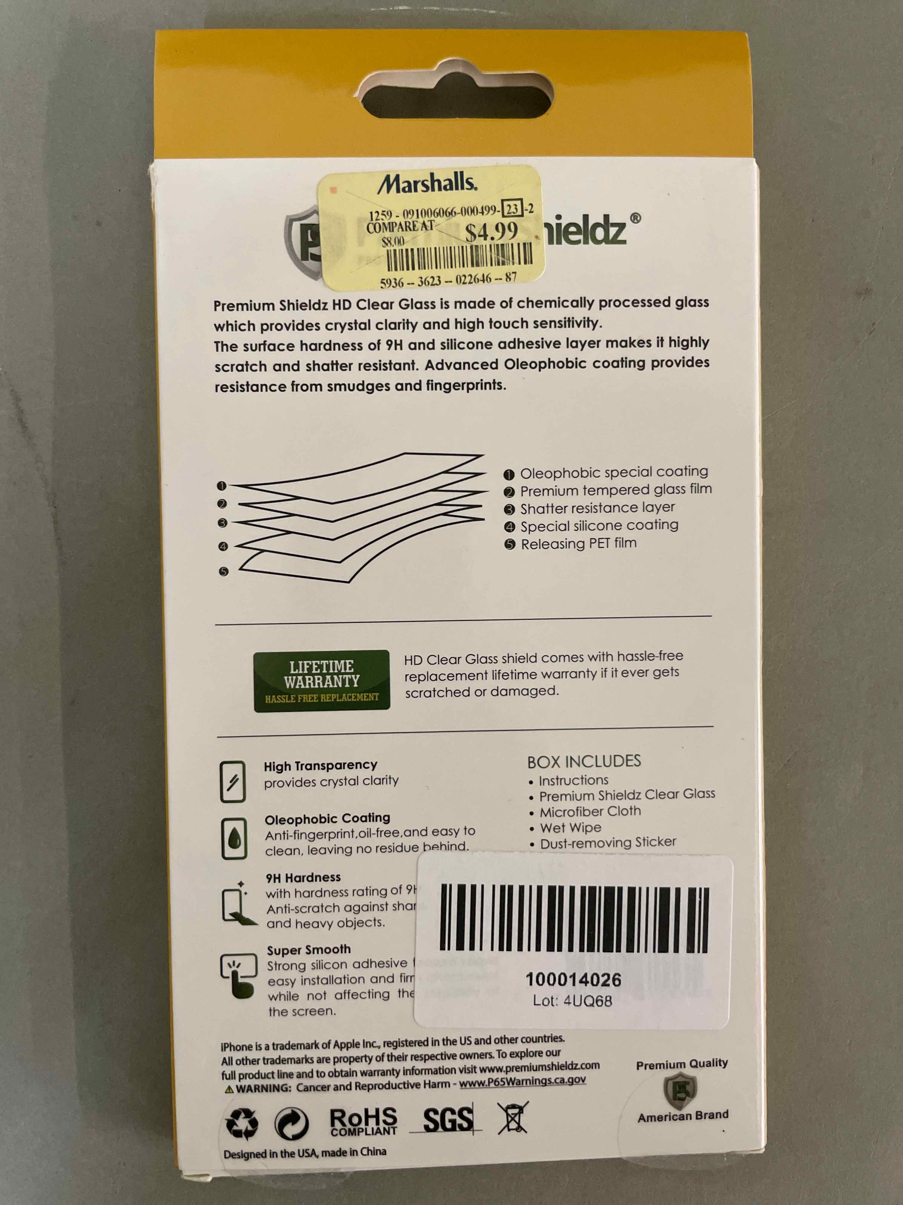 Premium Shieldz Yellow HD Clear Glass Screen Protector