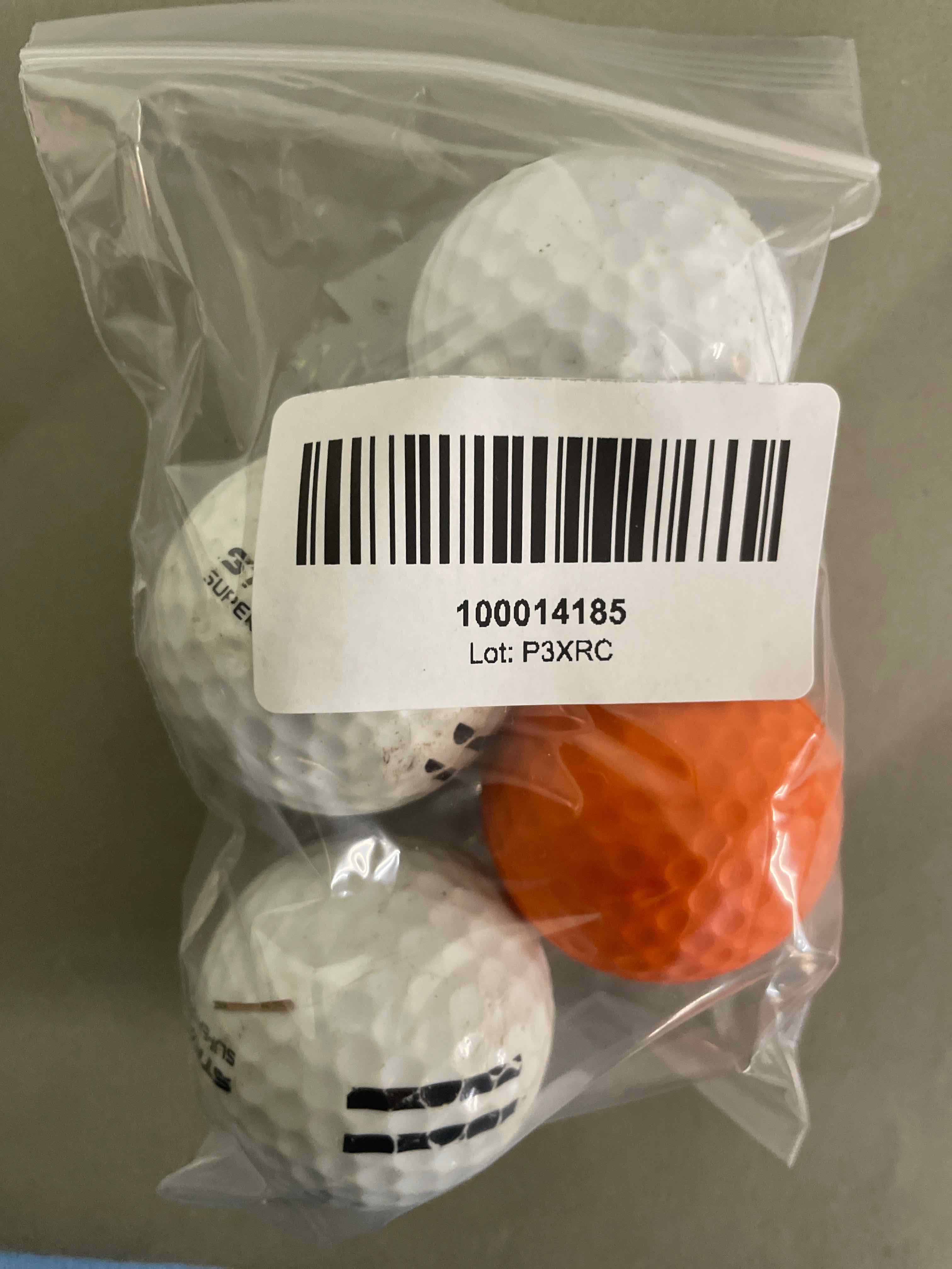 White Orange Golf Balls Set of 4