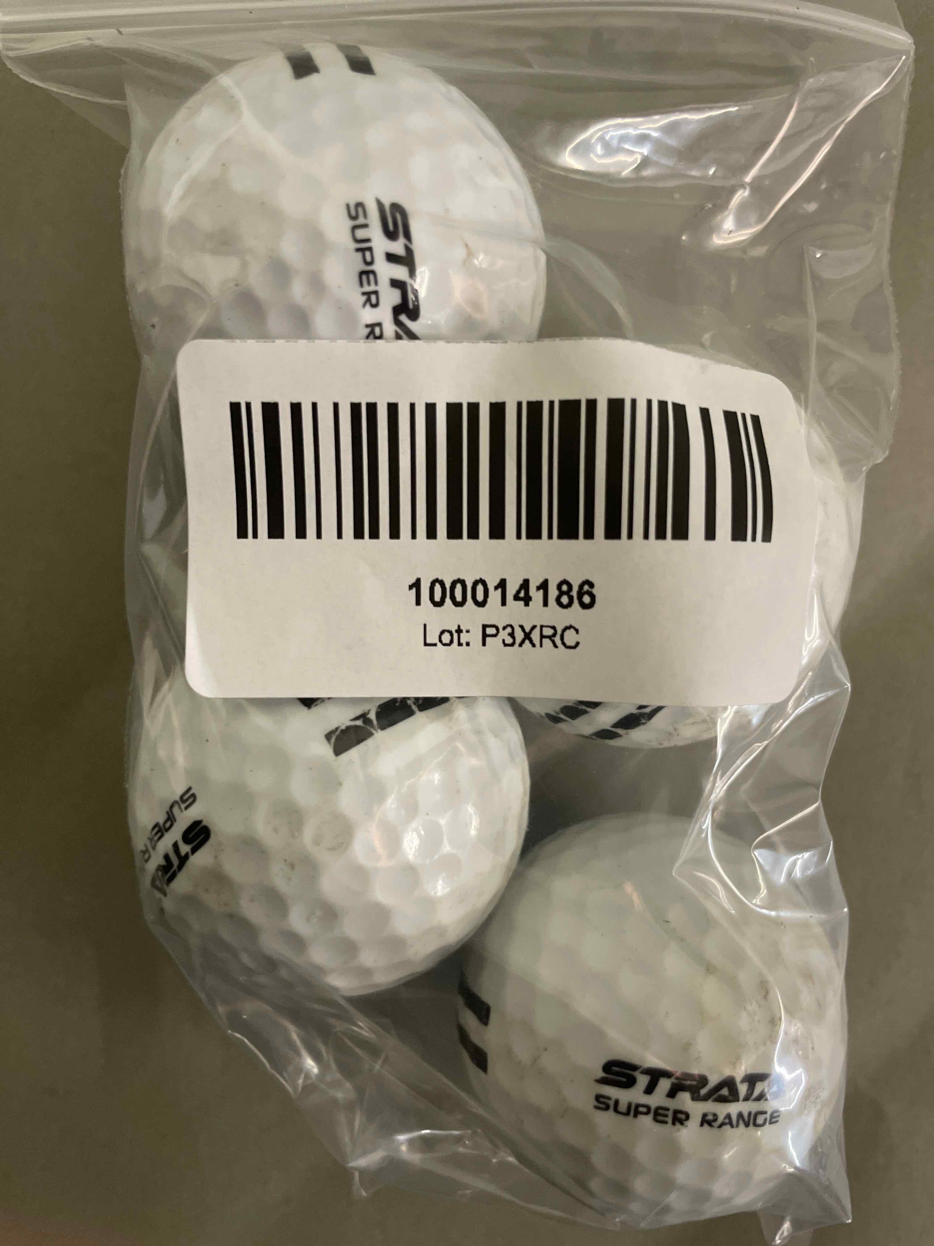 Strata White Super Range Golf Balls Pack of 4