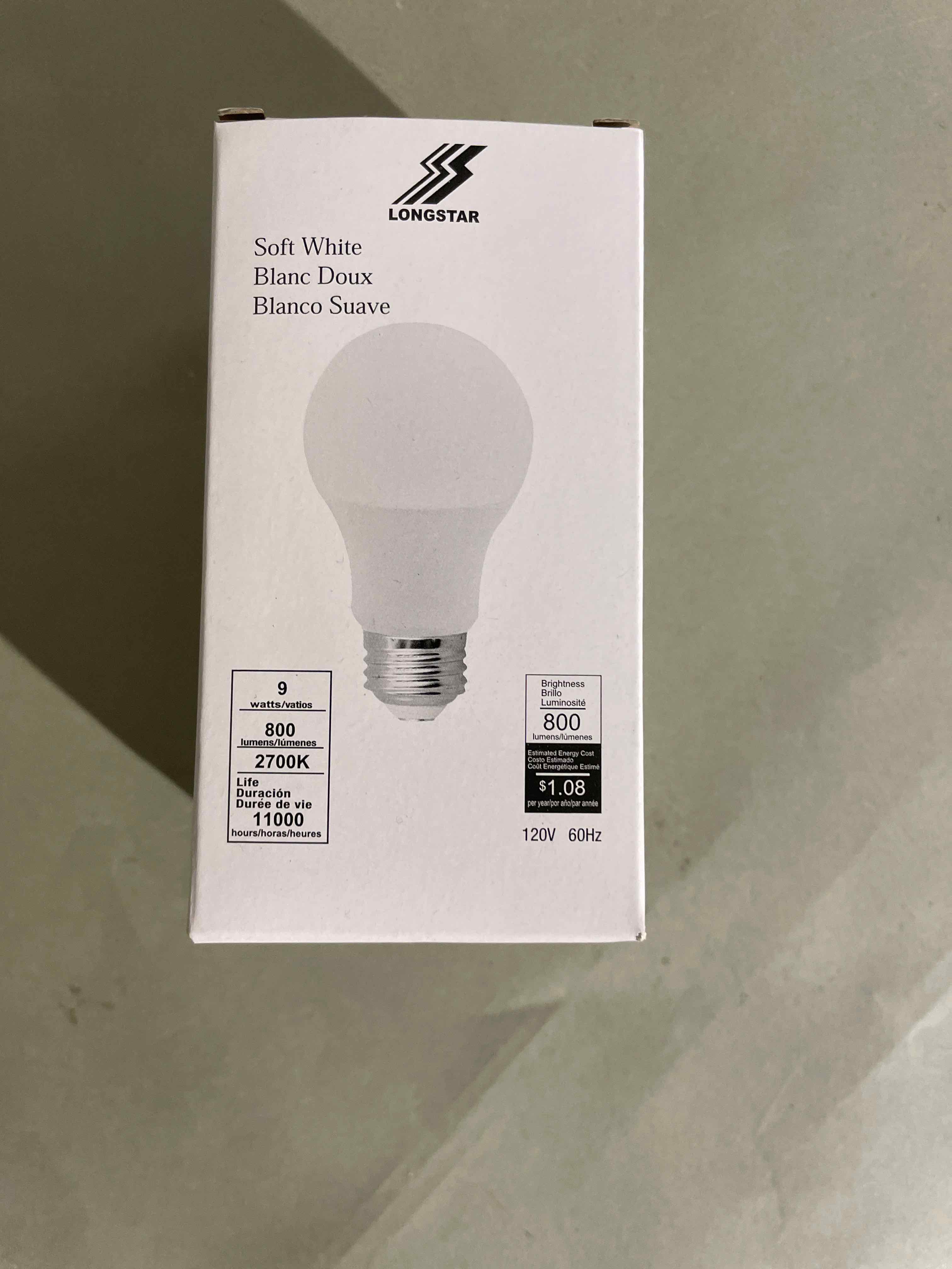 Longstar Soft White 2700K 800 Lumen LED Bulb