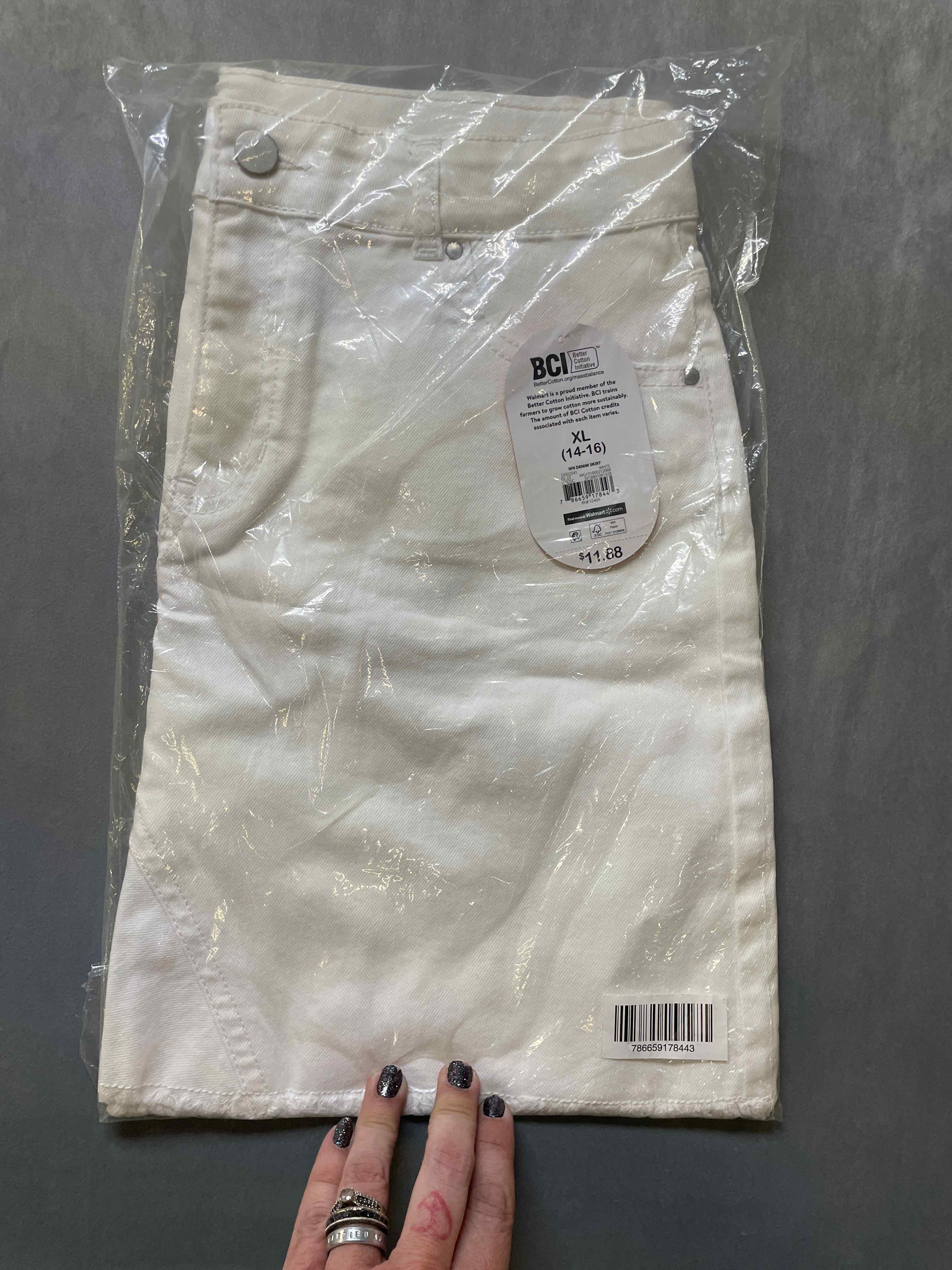 BCI White Denim Skirt XL