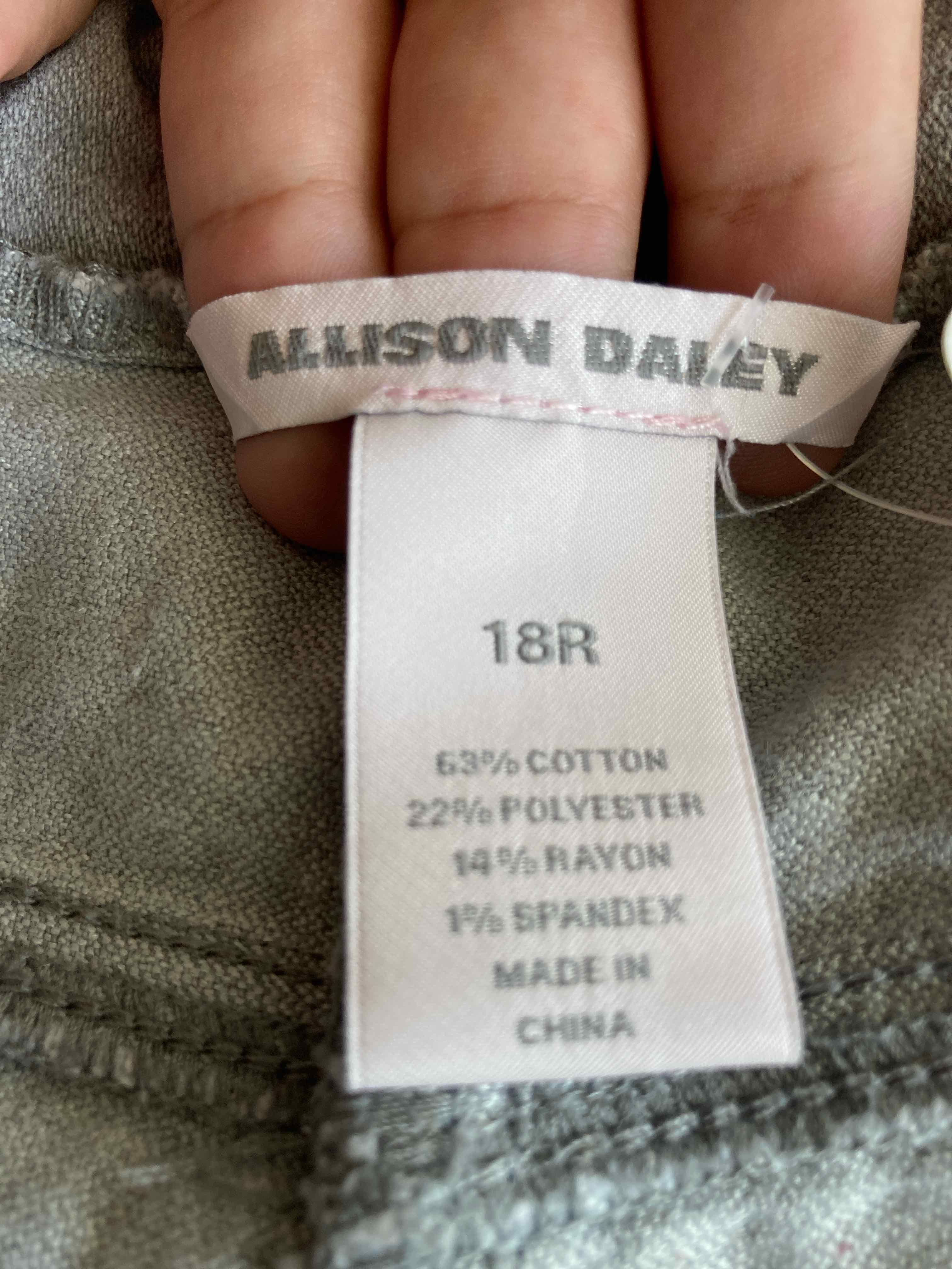 Allison Dailey Gray Cotton Polyester Rayon Spandex Pants 18R