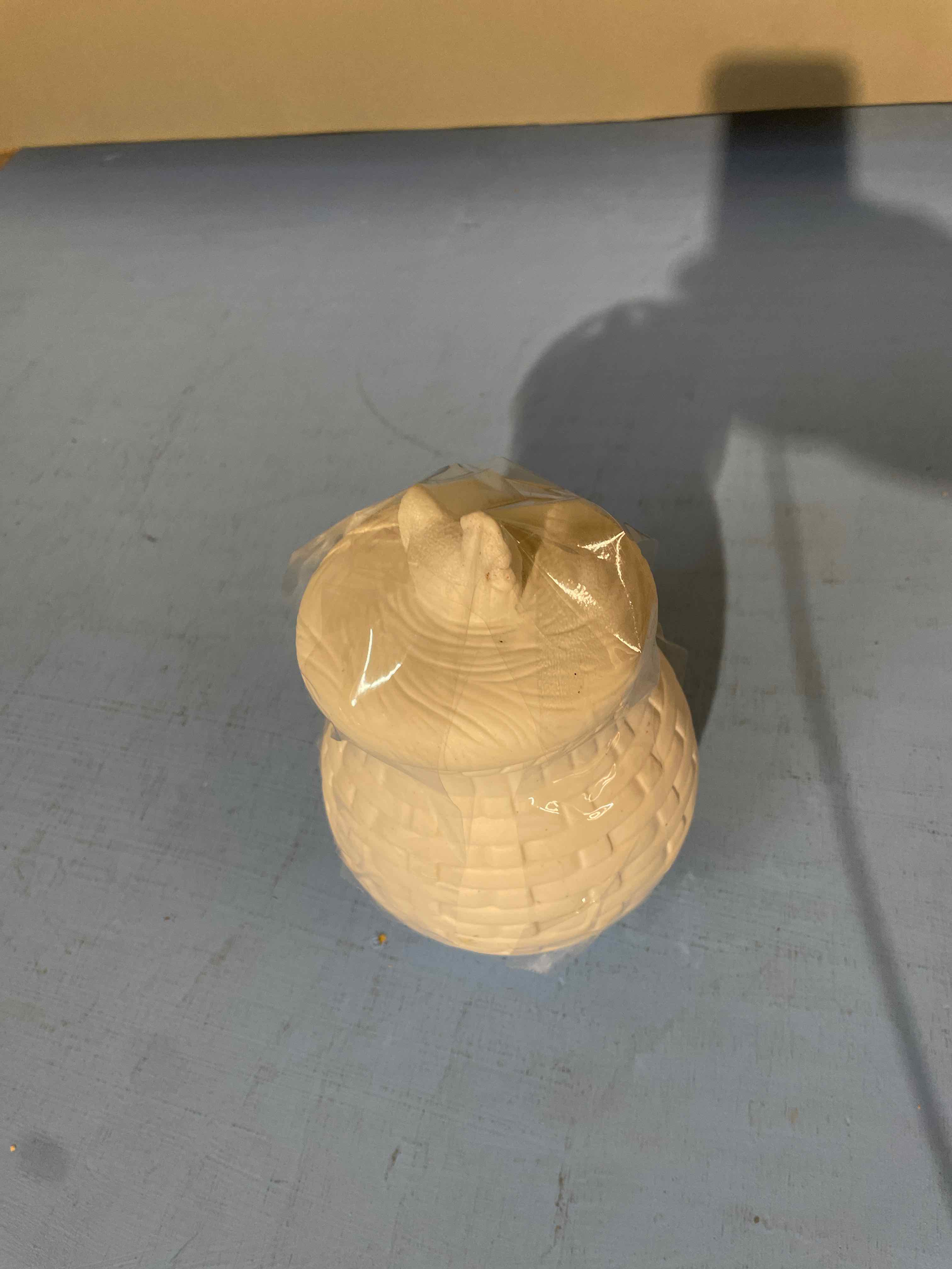White Ceramic Decorative Jar