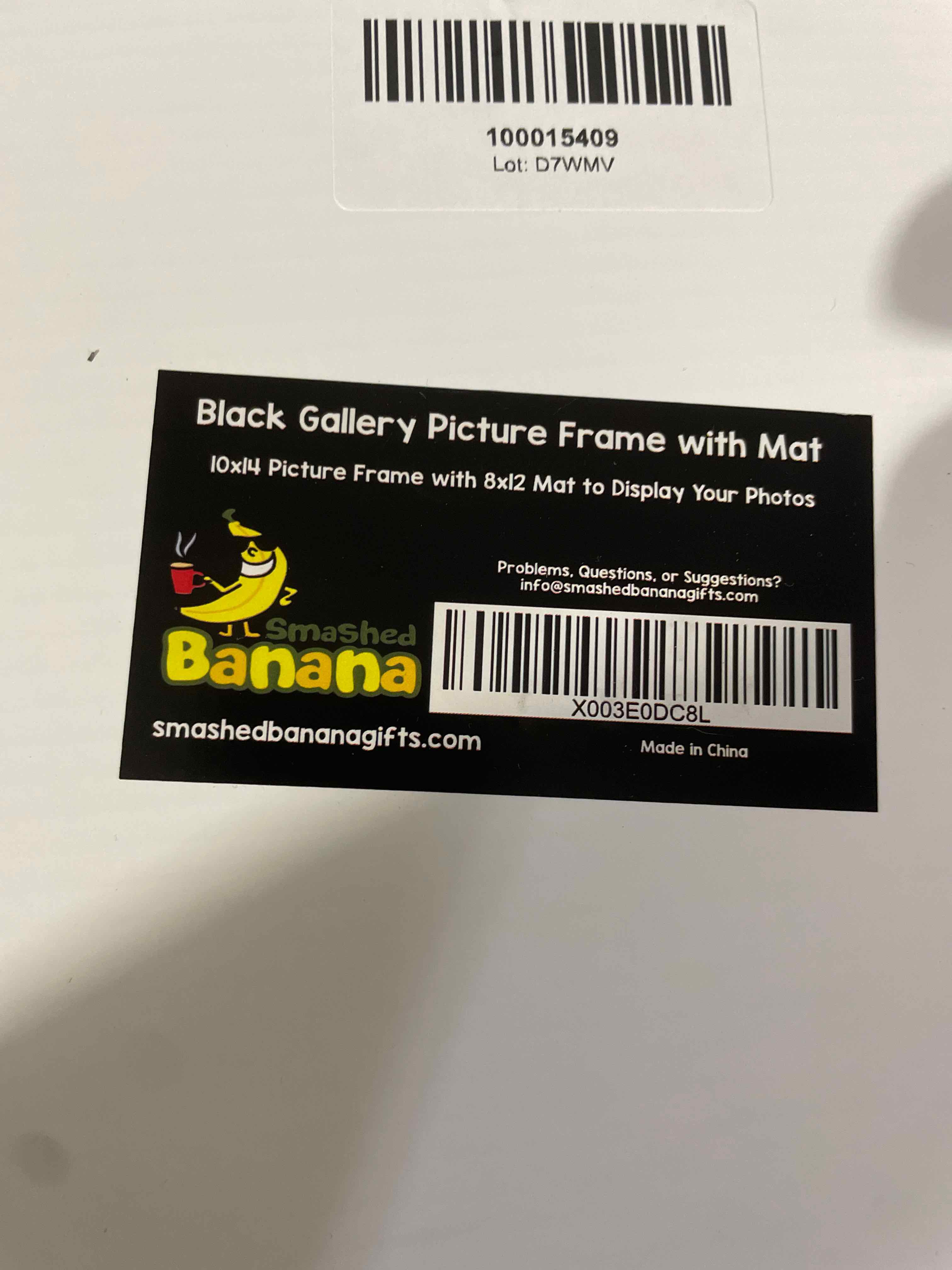 Smashed Banana Black Picture Frame with Mat 10x14